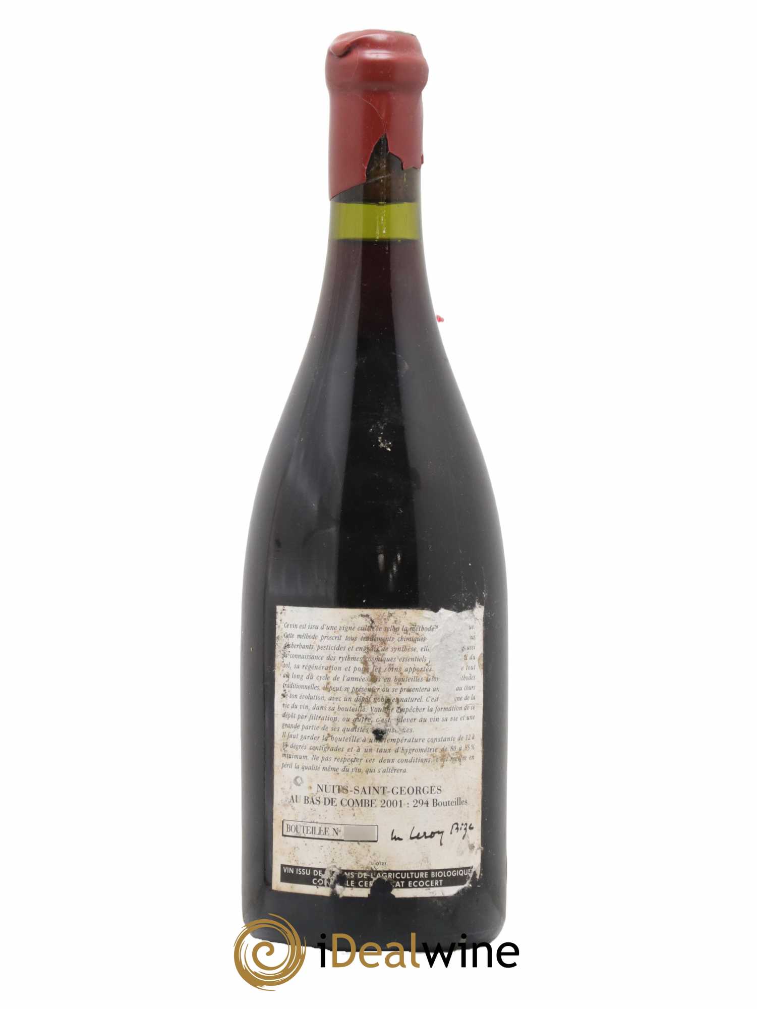 Nuits-Saint-Georges Bas de Combes Leroy (Domaine) 2001 - Lot de 1 bouteille - 1