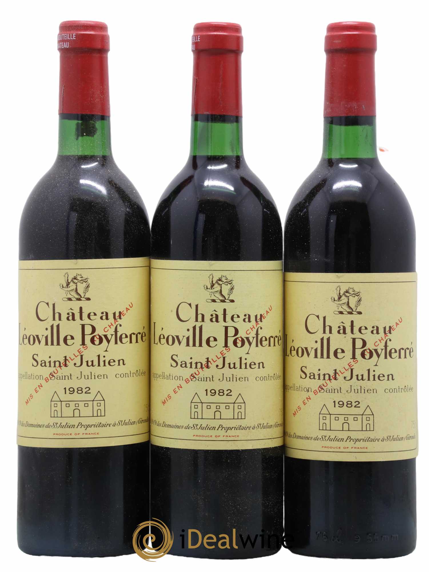 Château Léoville Poyferré 2ème Grand Cru Classé 1982 - Lot de 3 bouteilles - 0