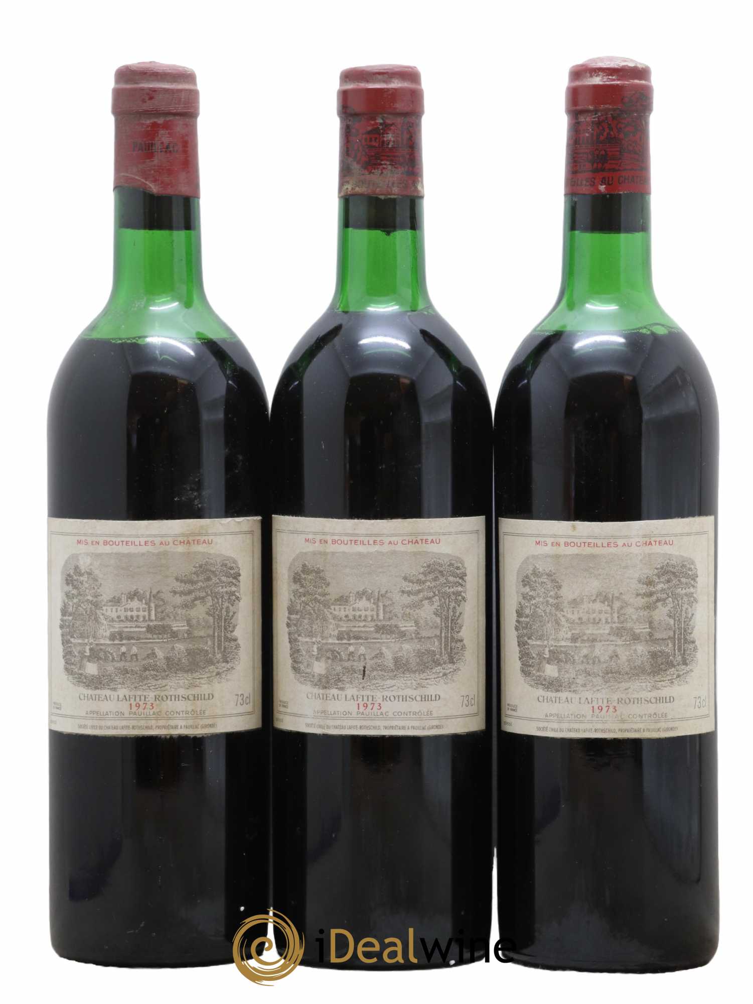Château Lafite Rothschild 1er Grand Cru Classé 1973 - Lot de 3 bouteilles - 0