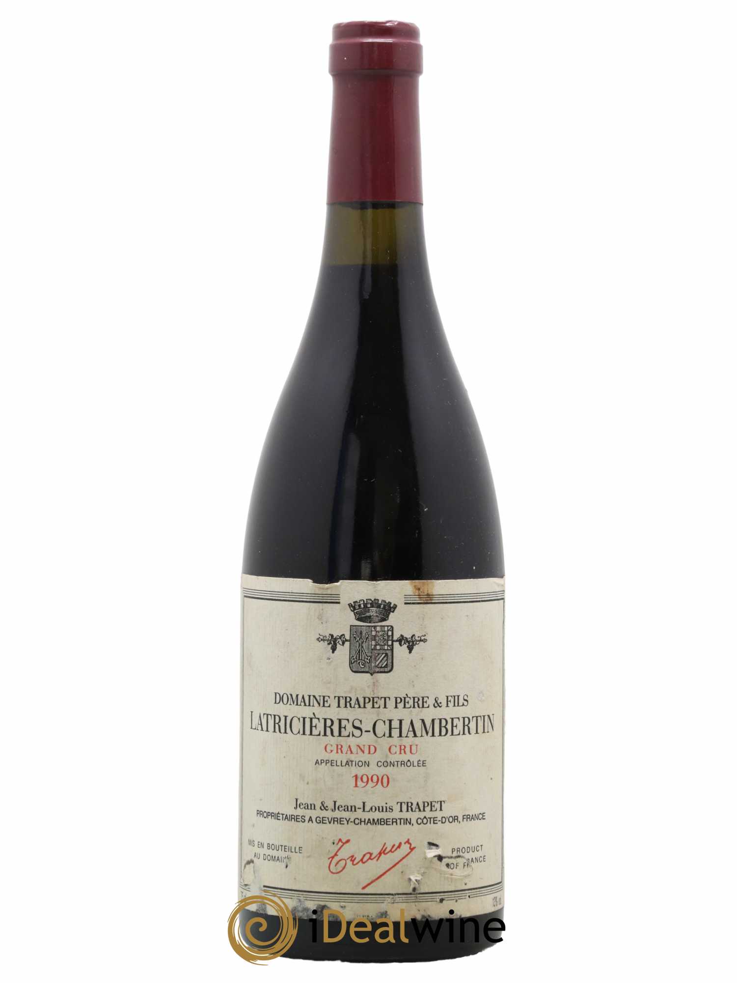Latricières-Chambertin Grand Cru Domaine Trapet 1990 - Lot de 1 bouteille - 0