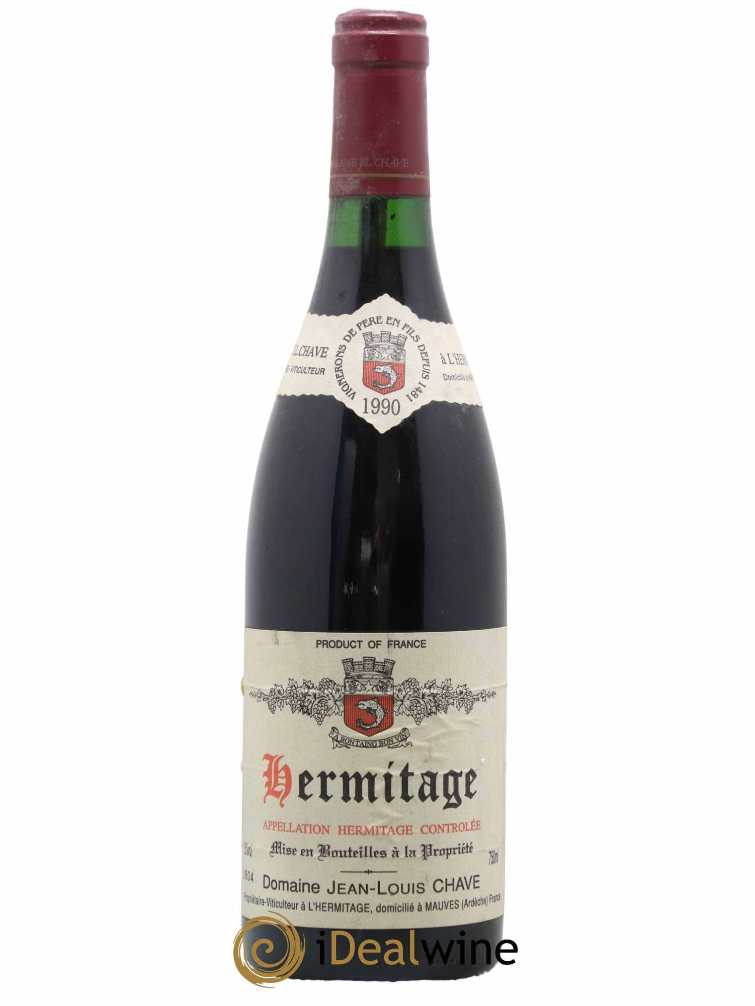 Hermitage Jean-Louis Chave 1990 - Lot de 1 bouteille - 0
