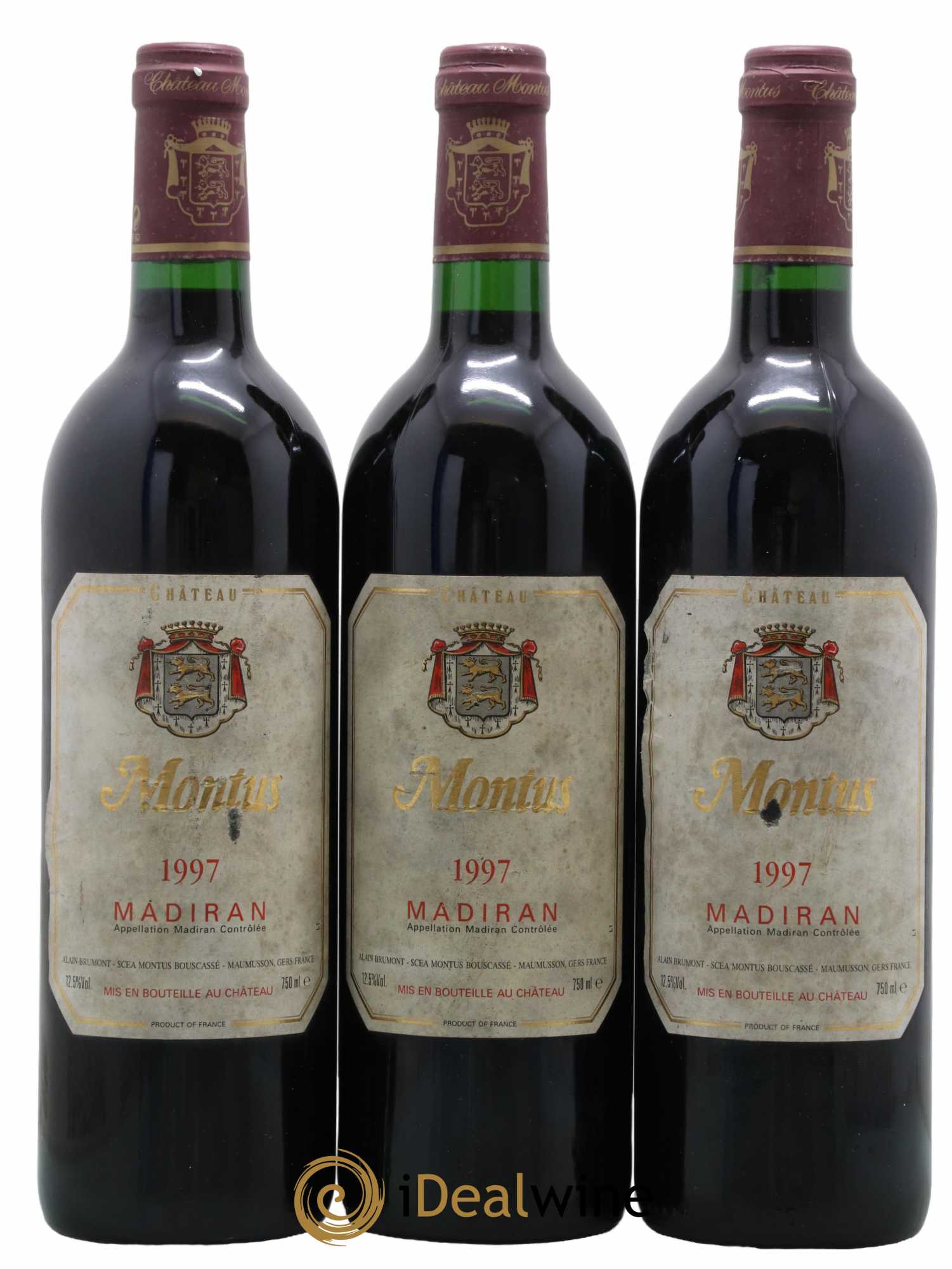 Madiran Château Montus Alain Brumont 1997 - Lot de 3 bouteilles - 0