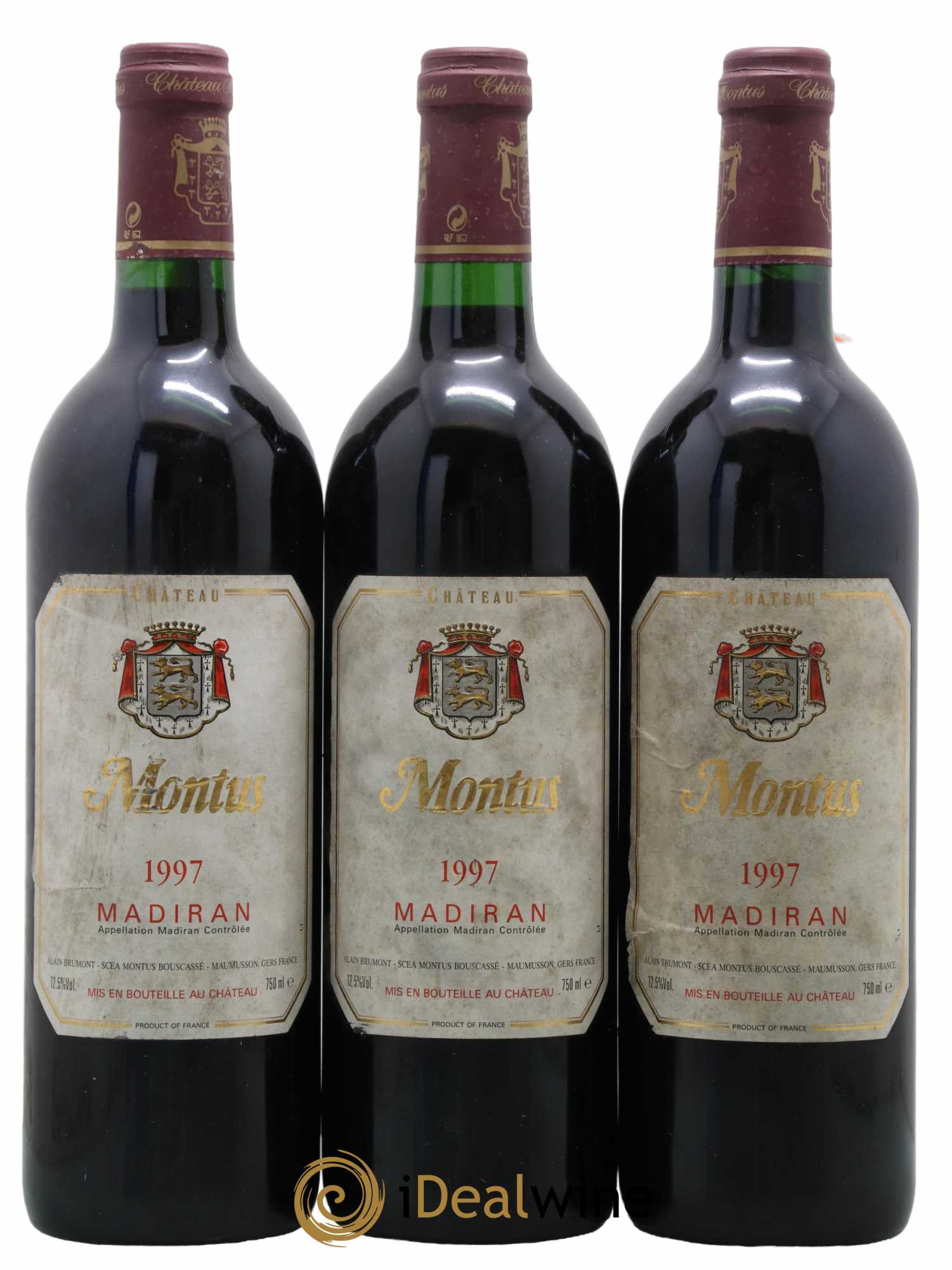 Madiran Château Montus Alain Brumont 1997 - Lot de 3 bouteilles - 0