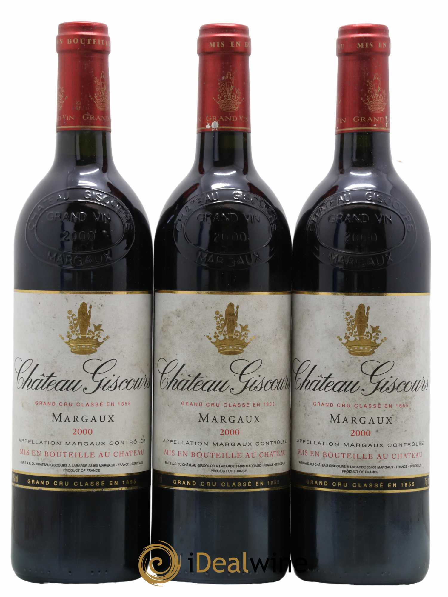 Château Giscours 3ème Grand Cru Classé 2000 - Lot de 3 bouteilles - 0