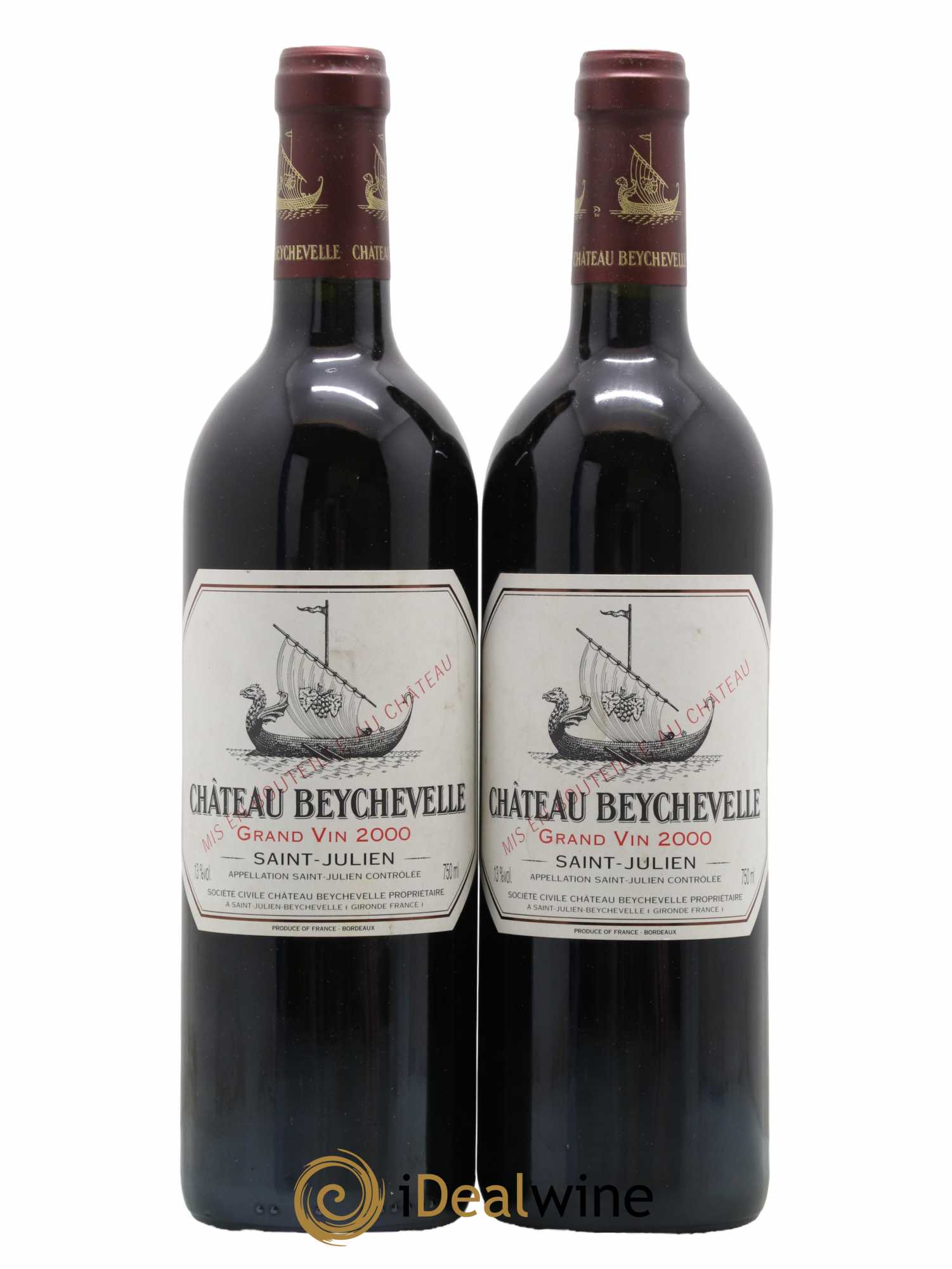 Château Beychevelle 4ème Grand Cru Classé 2000 - Lot de 2 bouteilles - 0