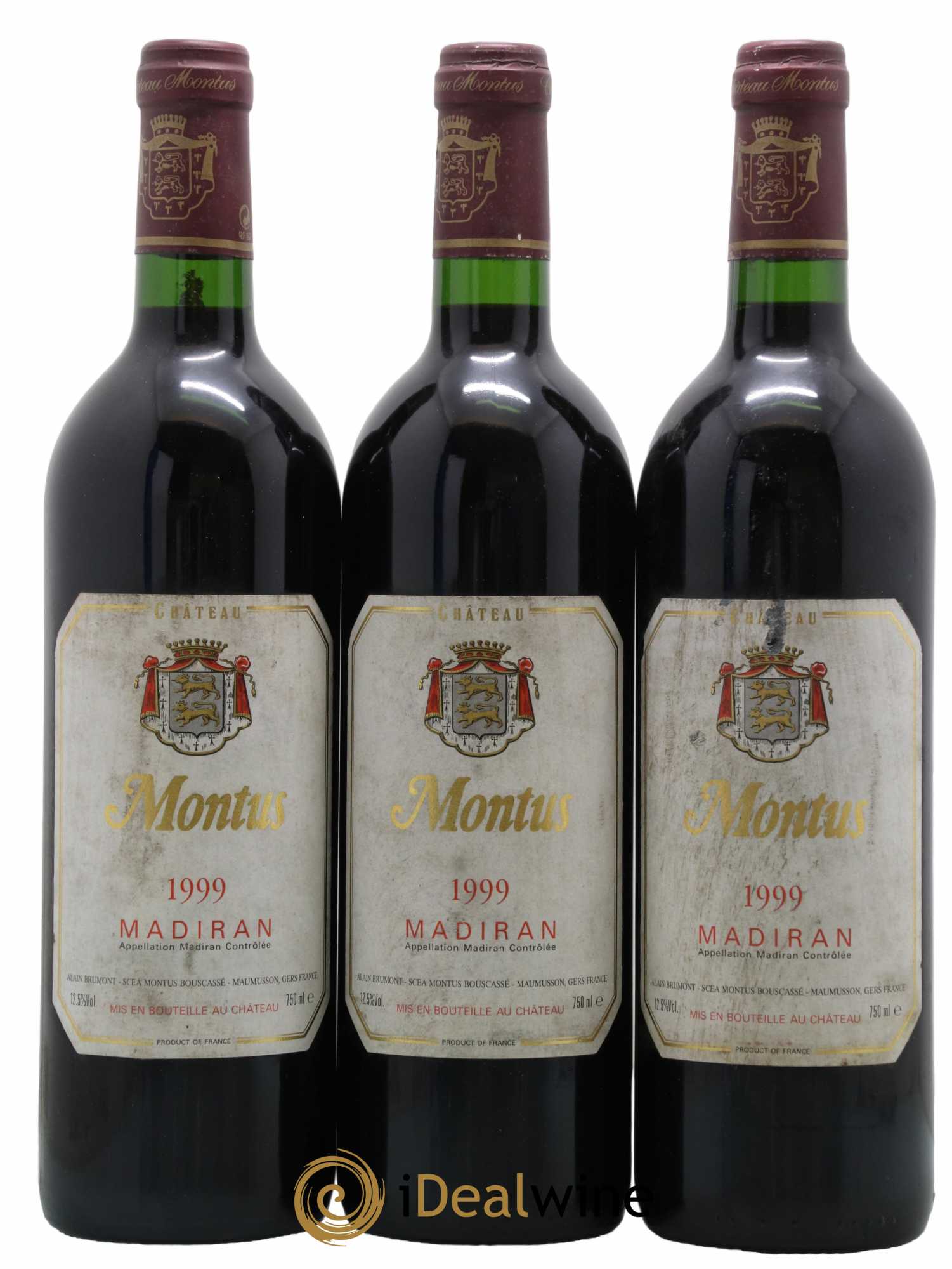 Madiran Château Montus Alain Brumont 1999 - Lot de 3 bouteilles - 0