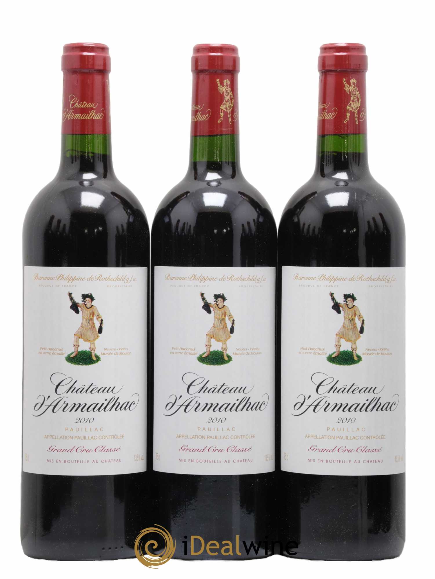 Château d' Armailhac - Mouton Baron(ne) Philippe 5ème Grand Cru Classé 2010 - Lot de 12 bouteilles - 1