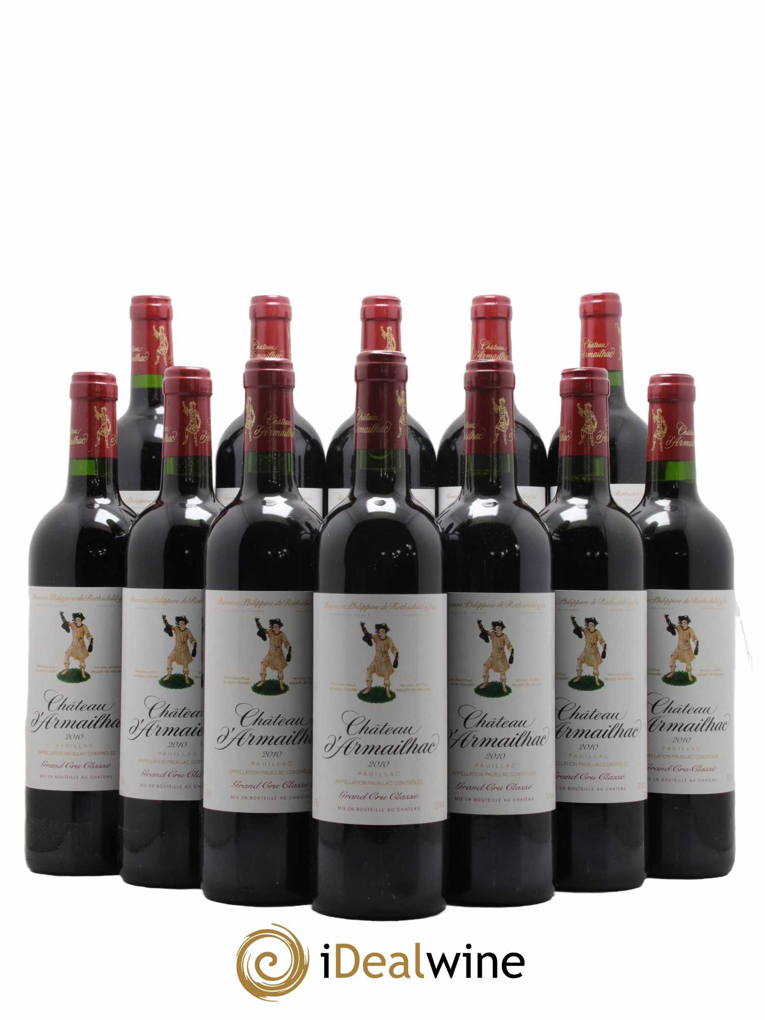Château d' Armailhac - Mouton Baron(ne) Philippe 5ème Grand Cru Classé 2010 - Lot de 12 bouteilles - 0