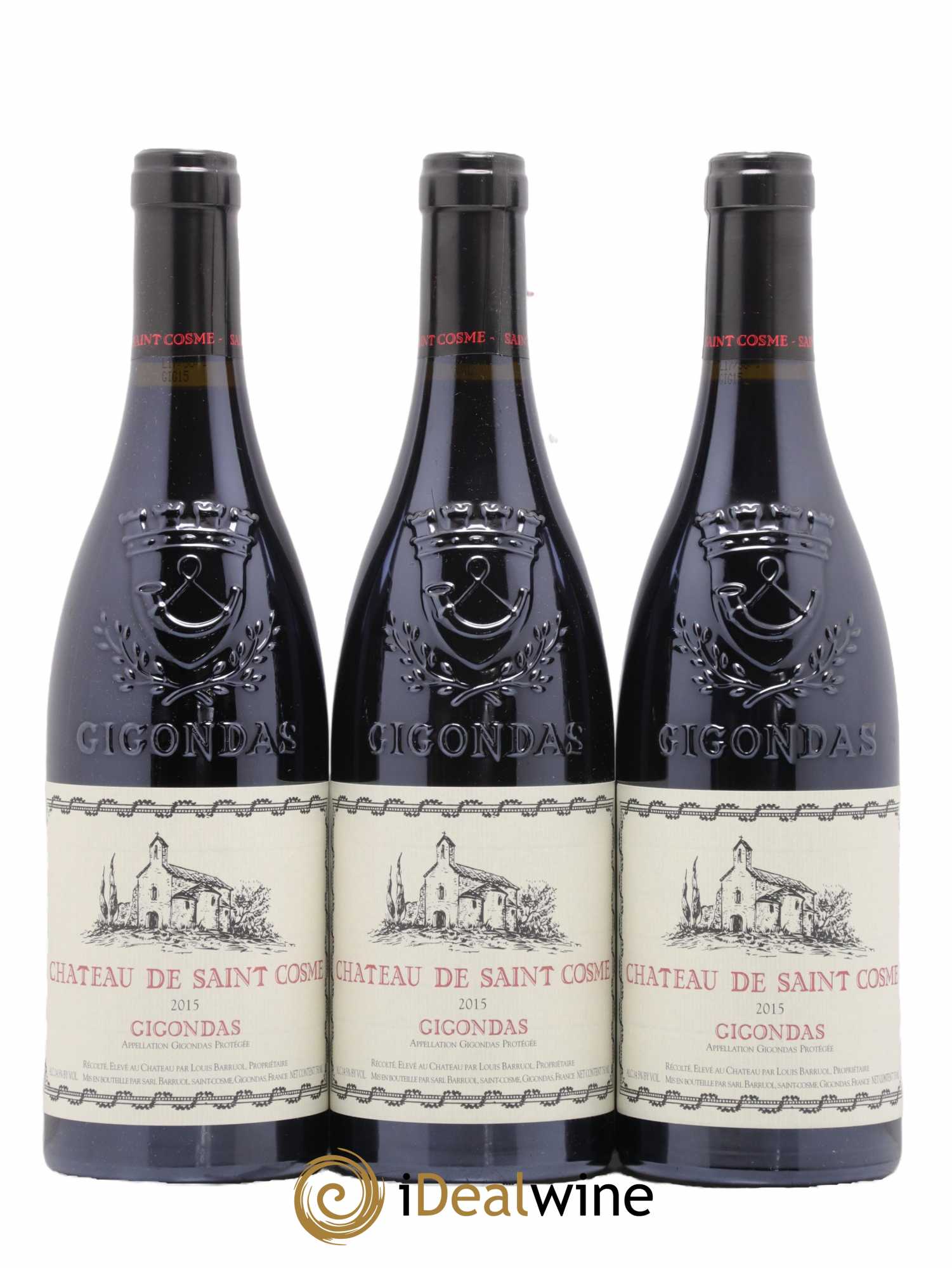 Gigondas Saint Cosme 2015 - Lot de 3 bouteilles - 0