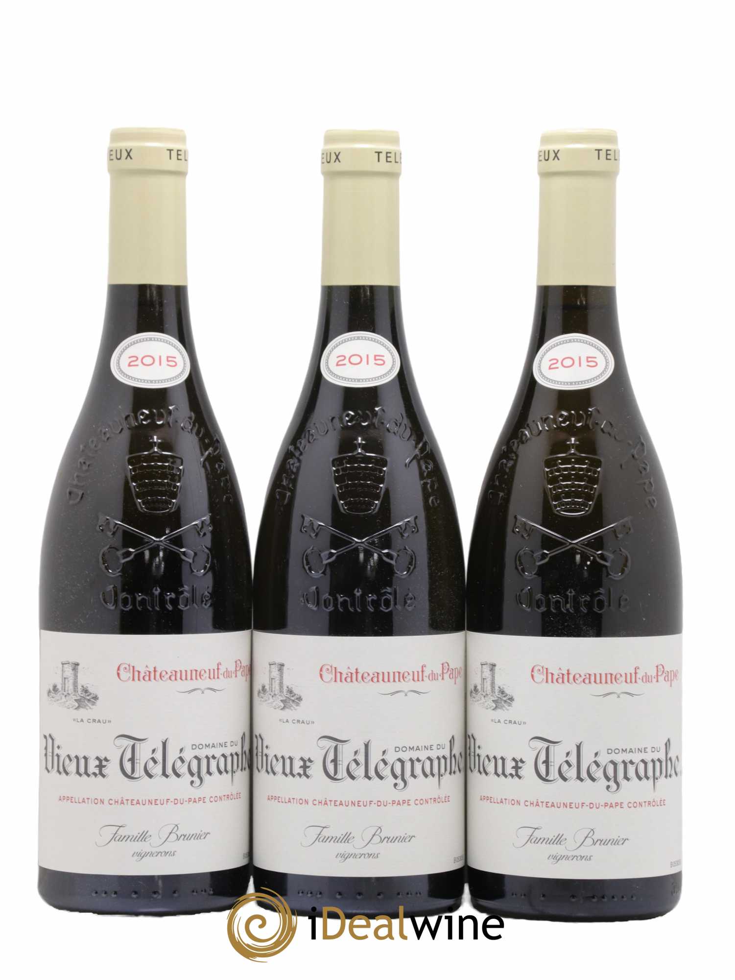 Châteauneuf-du-Pape Vieux Télégraphe (Domaine du) Vignobles Brunier 2015 - Lot de 6 bouteilles - 2