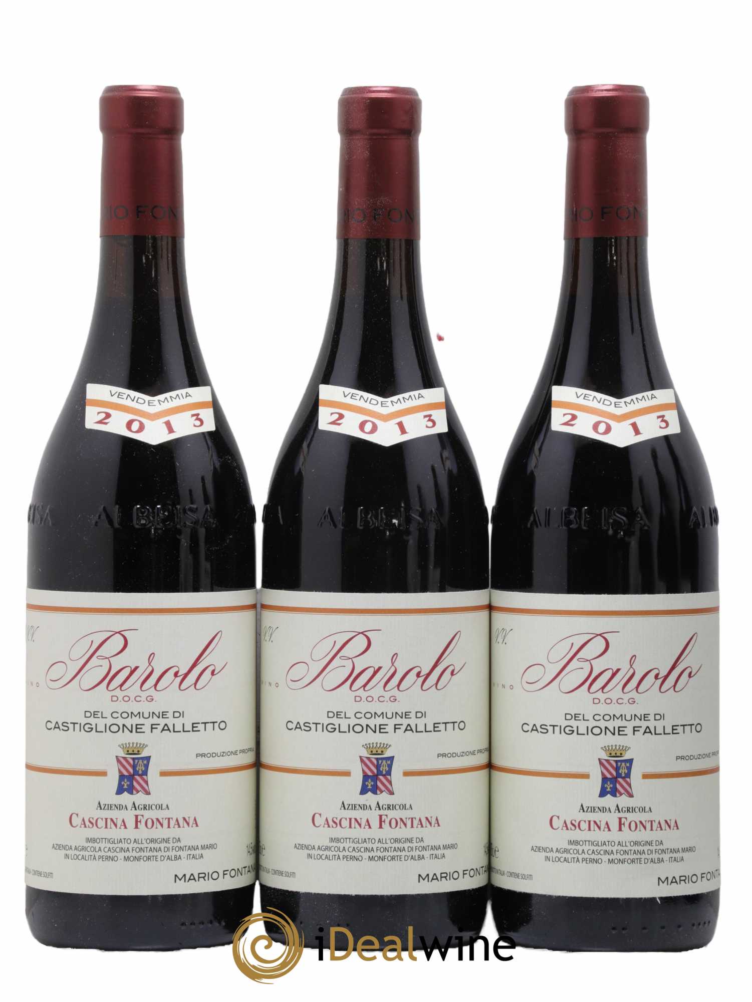 Barolo Comune di Castiglione Falletto Azienda Agricola Cascina Fontana 2013 - Lot de 6 bouteilles - 1