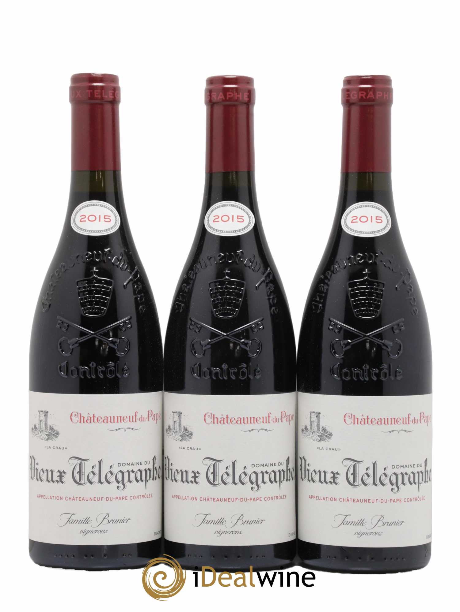 Châteauneuf-du-Pape Vieux Télégraphe (Domaine du) Vignobles Brunier 2015 - Lot de 6 bouteilles - 2