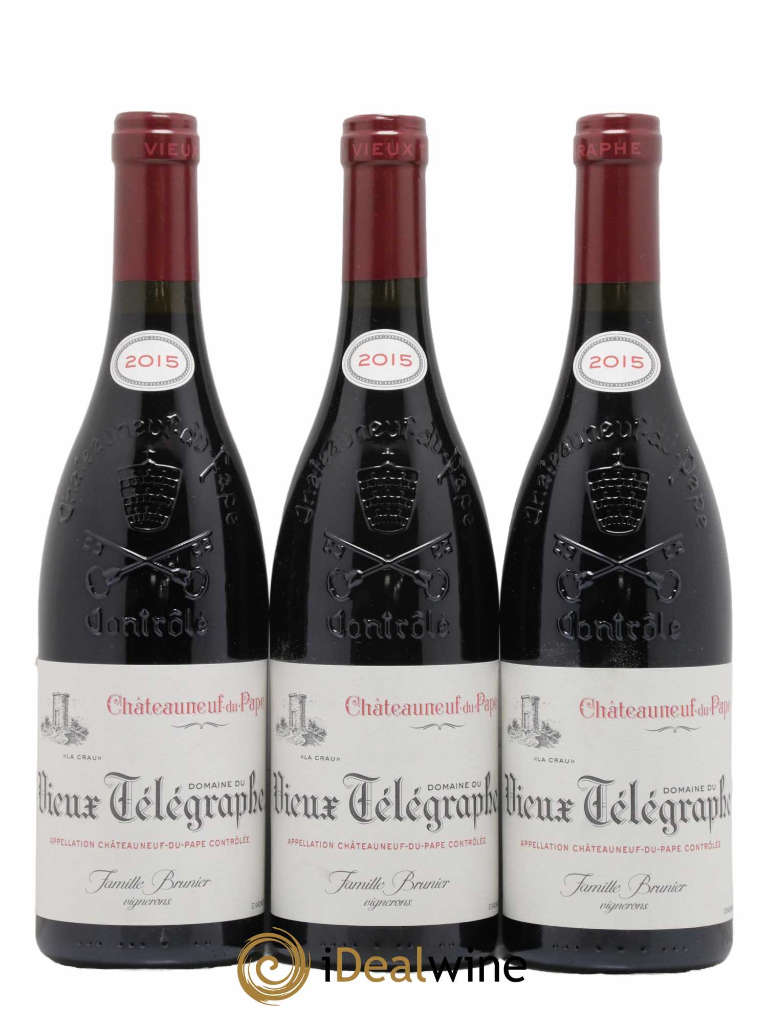 Châteauneuf-du-Pape Vieux Télégraphe (Domaine du) Vignobles Brunier 2015 - Lot de 6 bouteilles - 2