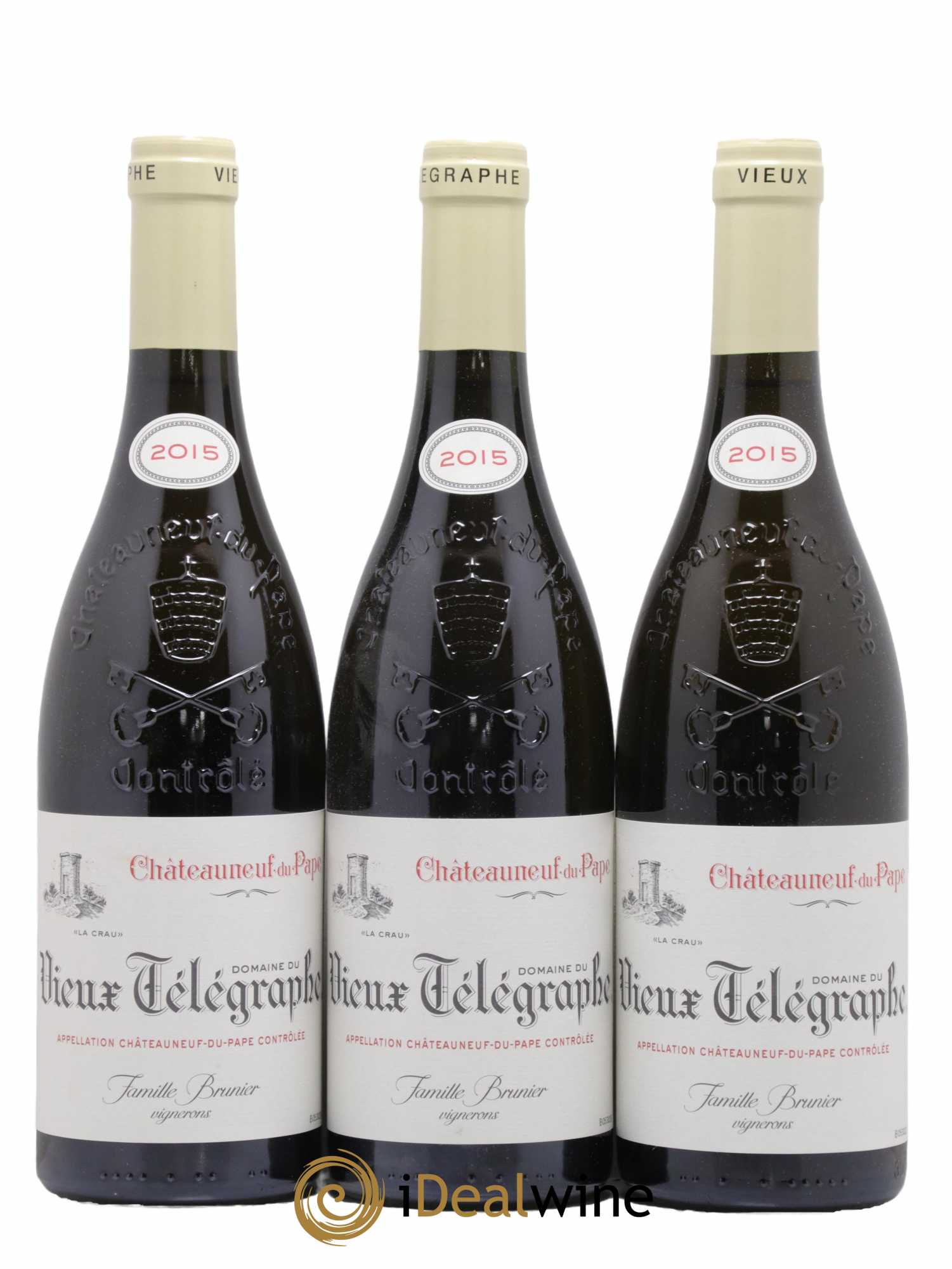 Châteauneuf-du-Pape Vieux Télégraphe (Domaine du) Vignobles Brunier 2015 - Lot de 6 bouteilles - 2