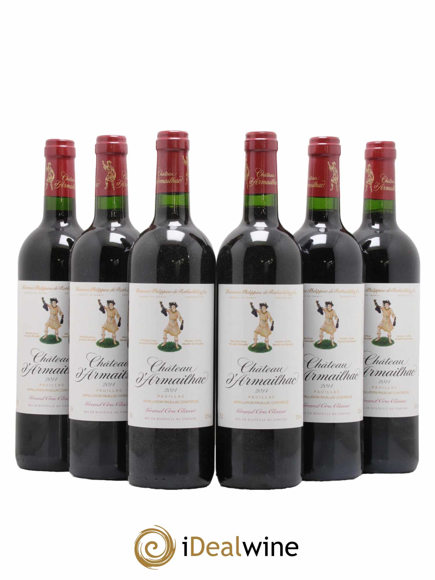 Château d' Armailhac - Mouton Baron(ne) Philippe 5ème Grand Cru Classé 2014 - Lot de 6 bouteilles - 0