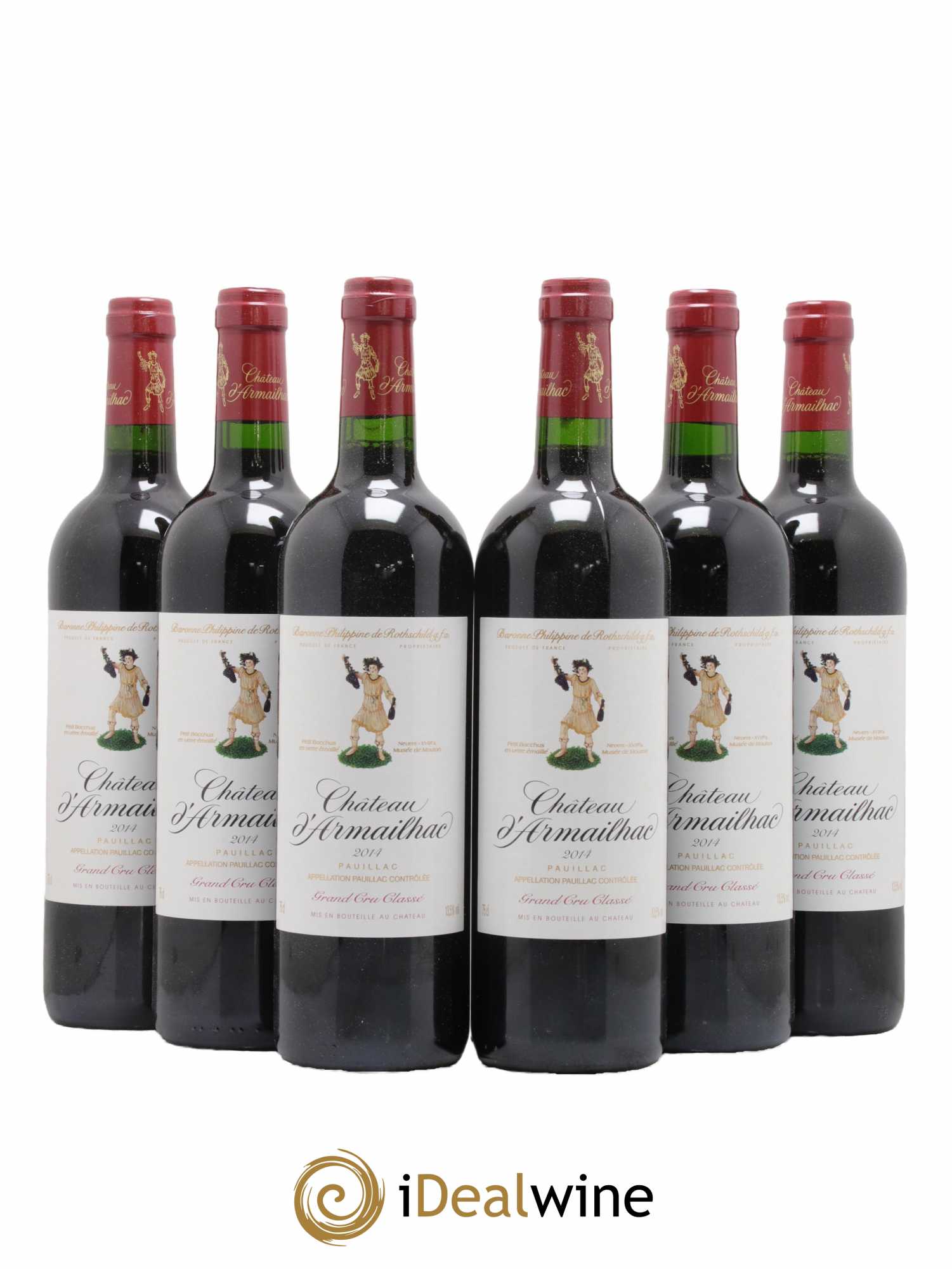 Château d' Armailhac - Mouton Baron(ne) Philippe 5ème Grand Cru Classé 2014 - Lot de 6 bouteilles - 0