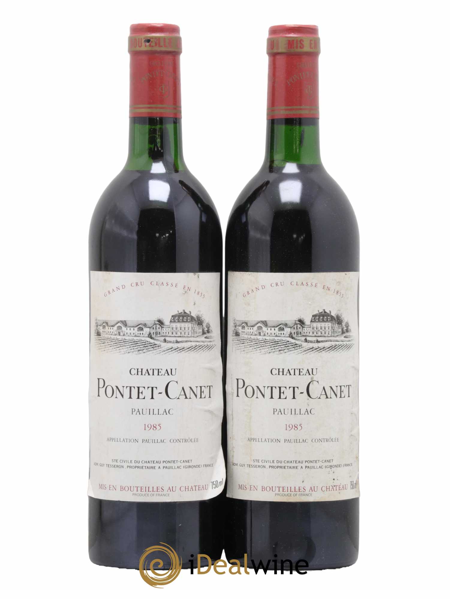Château Pontet Canet 5ème Grand Cru Classé 1985 - Lot de 2 bouteilles - 0