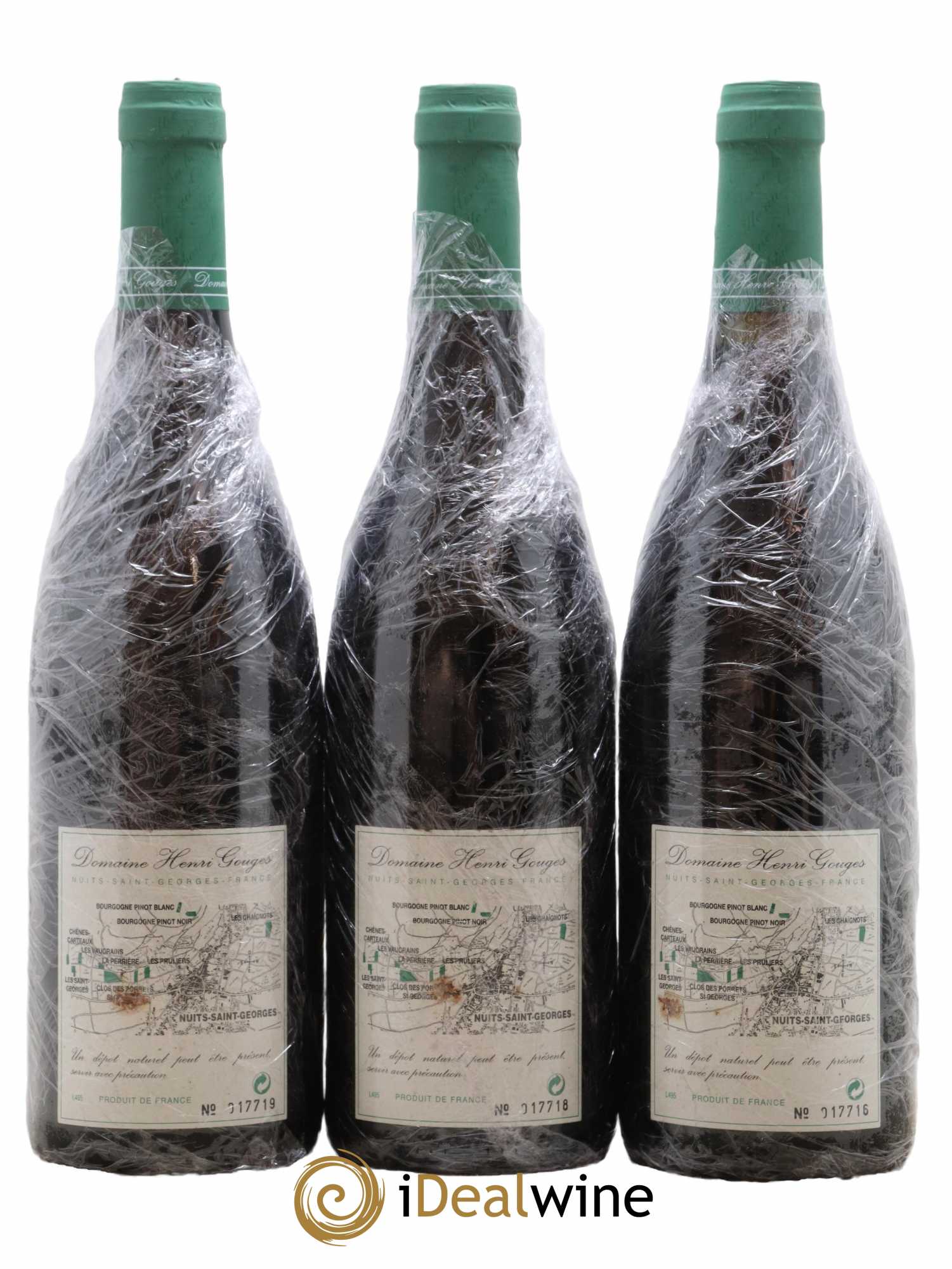 Nuits-Saint-Georges 1er Cru Les Saints Georges Henri Gouges 2002 - Lot de 3 bouteilles - 1
