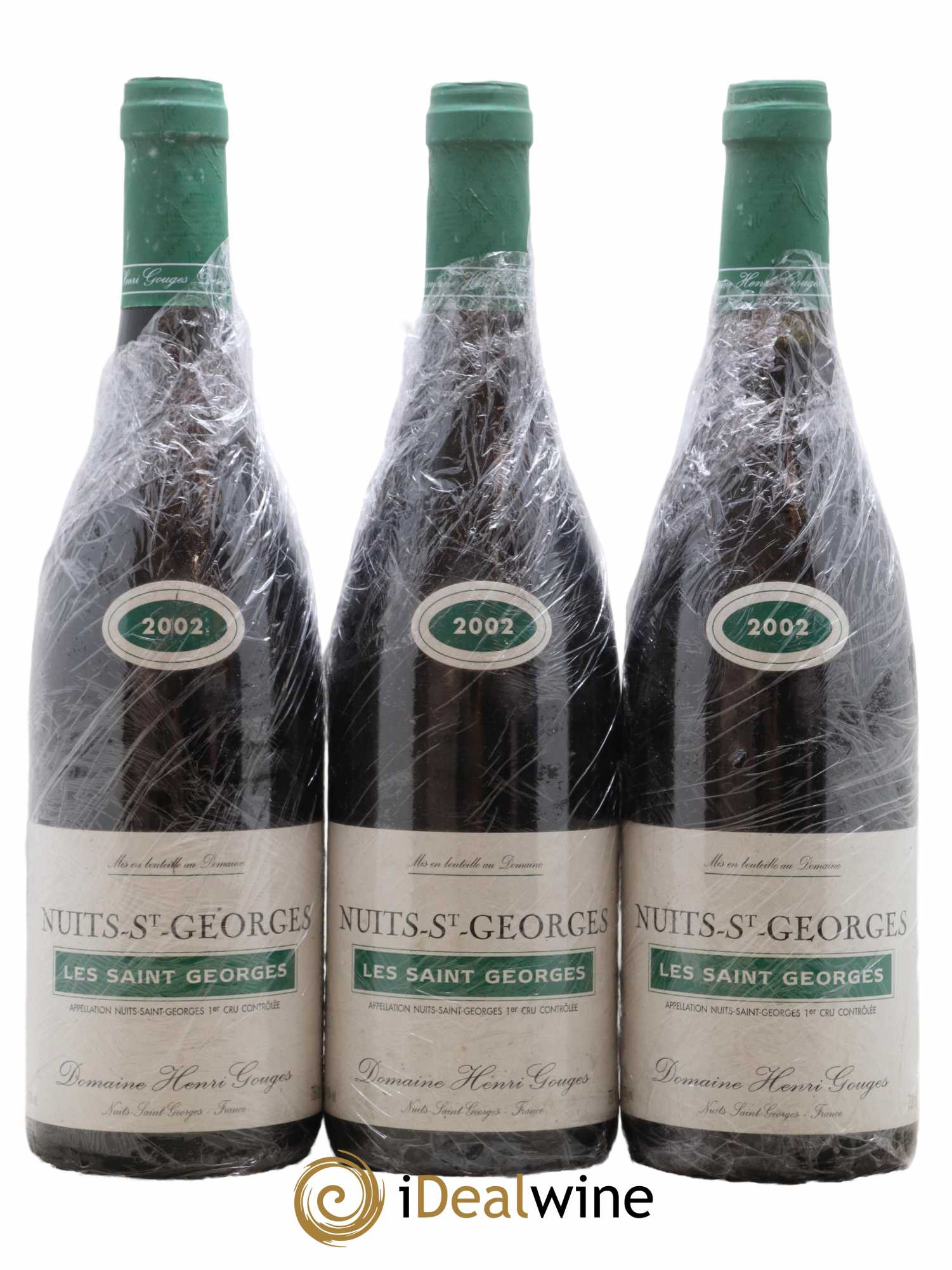 Nuits-Saint-Georges 1er Cru Les Saints Georges Henri Gouges 2002 - Lot de 3 bouteilles - 0