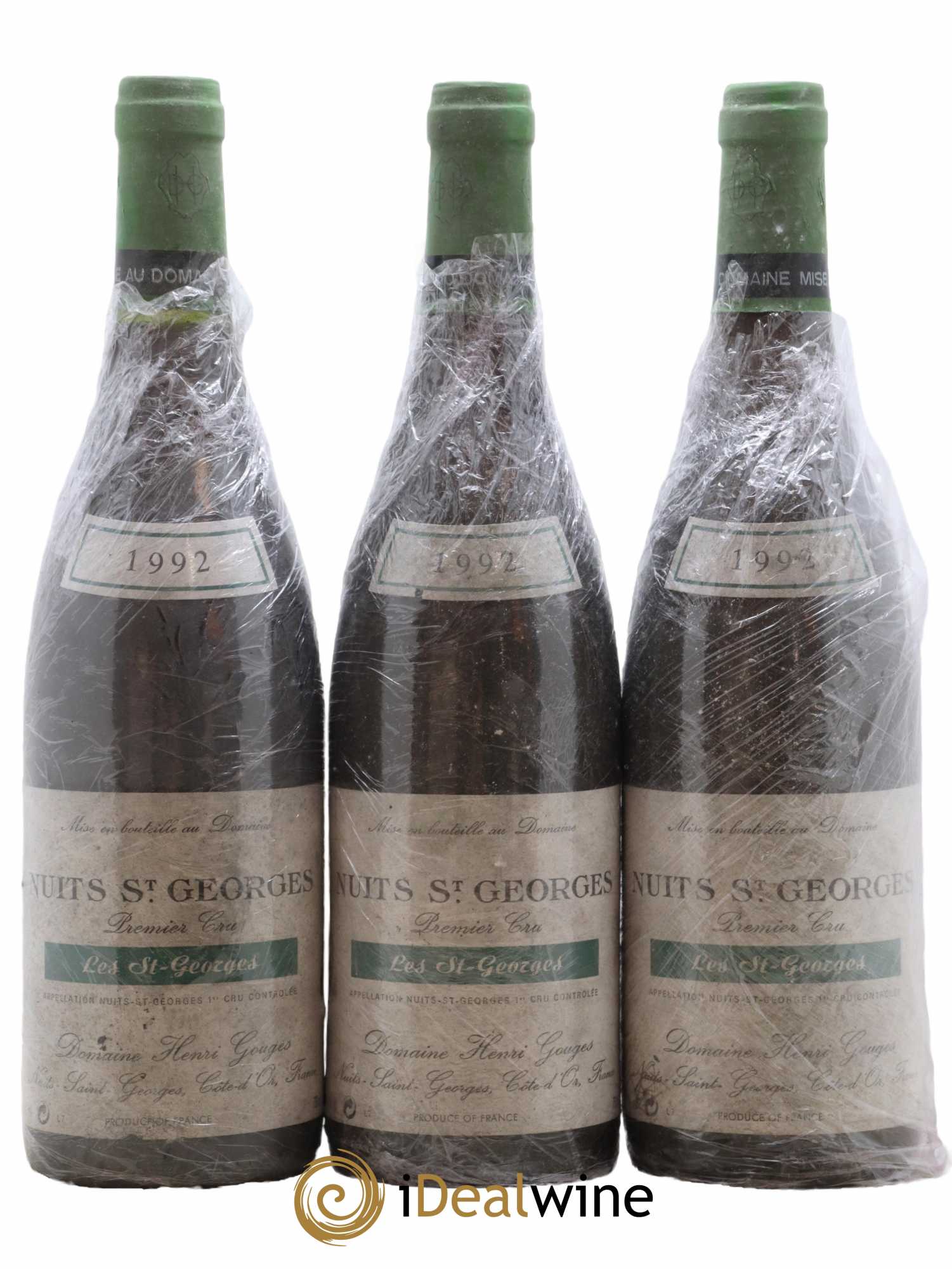 Nuits-Saint-Georges 1er Cru Les Saints Georges Henri Gouges 1992 - Lot de 3 bouteilles - 0