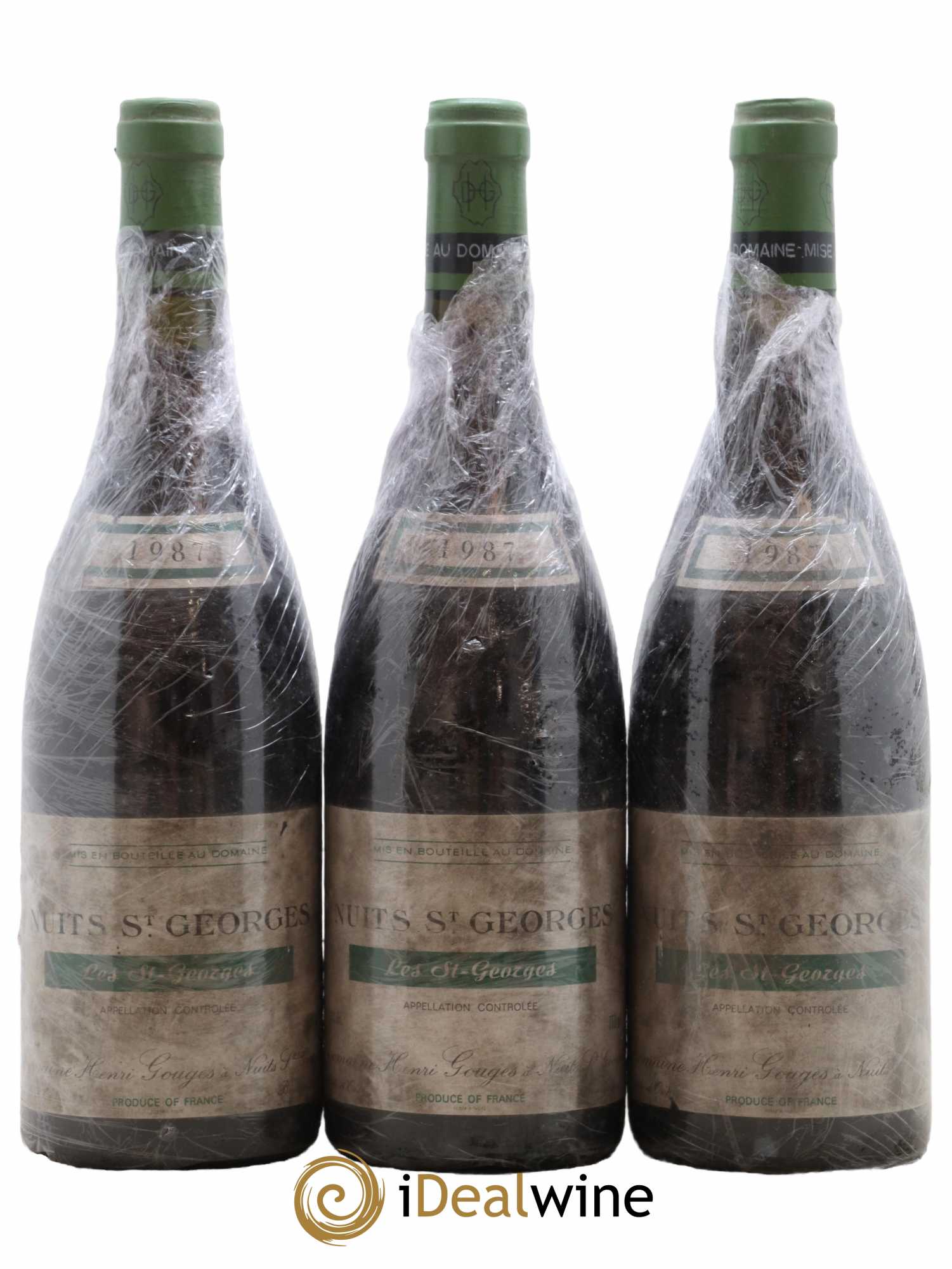 Nuits-Saint-Georges 1er Cru Les Saints Georges Henri Gouges 1987 - Posten von 3 Flaschen - 0