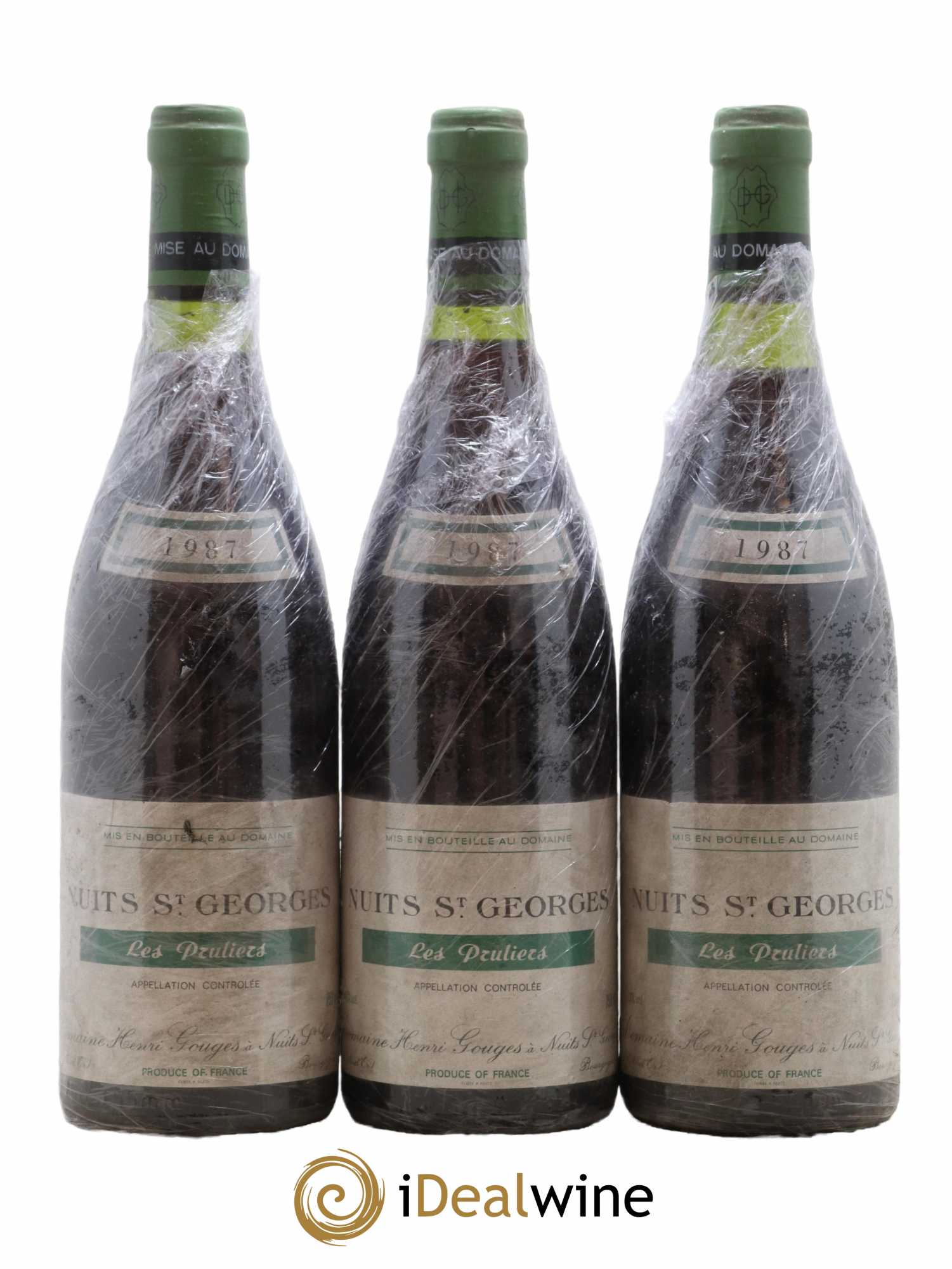 Nuits-Saint-Georges 1er Cru Les Pruliers Henri Gouges 1987 - Posten von 3 Flaschen - 0