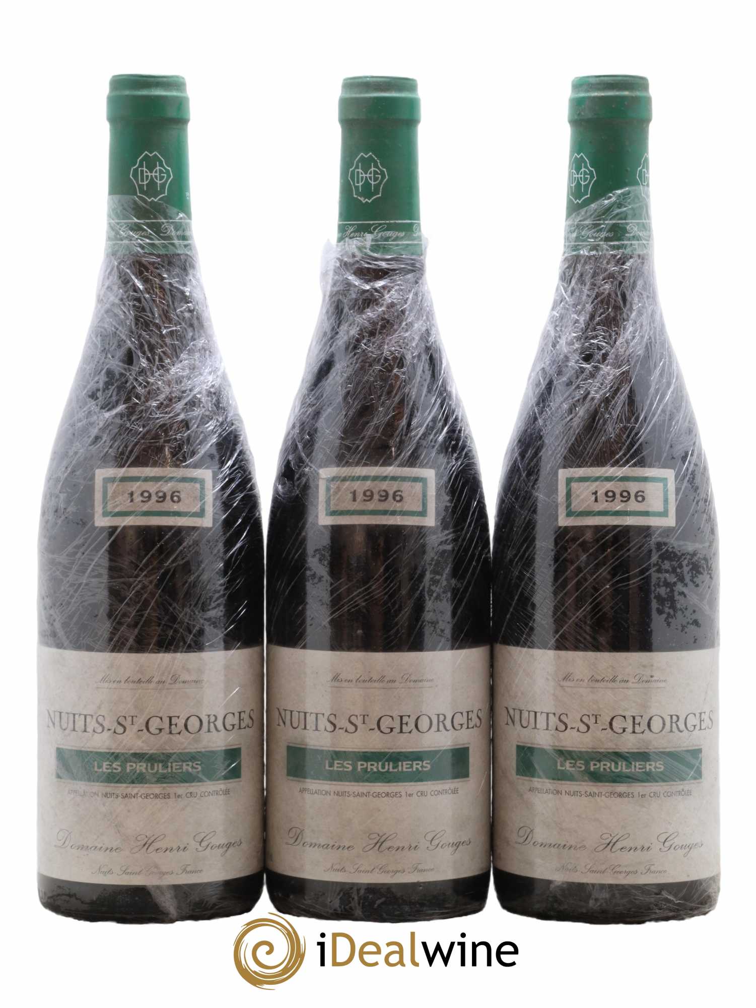 Nuits-Saint-Georges 1er Cru Les Pruliers Henri Gouges 1996 - Lot de 3 bouteilles - 0