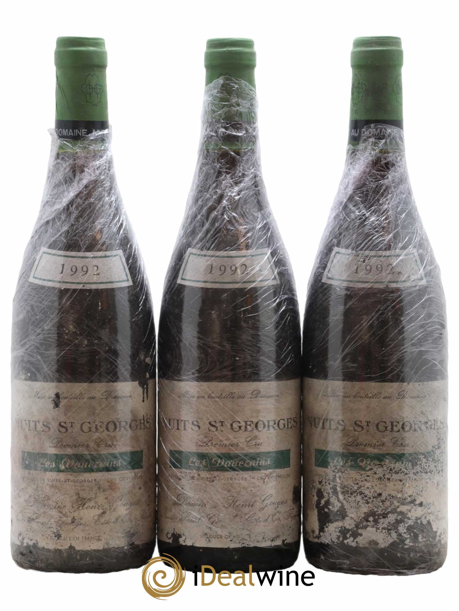 Nuits-Saint-Georges 1er Cru Les Vaucrains Henri Gouges 1992 - Posten von 3 Flaschen - 0