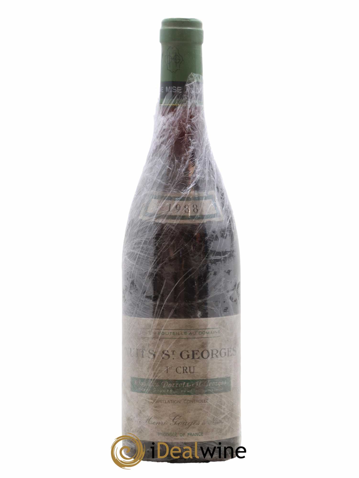 Nuits-Saint-Georges 1er Cru Clos des Porrets St Georges Henri Gouges 1988 - Lot de 1 bouteille - 0