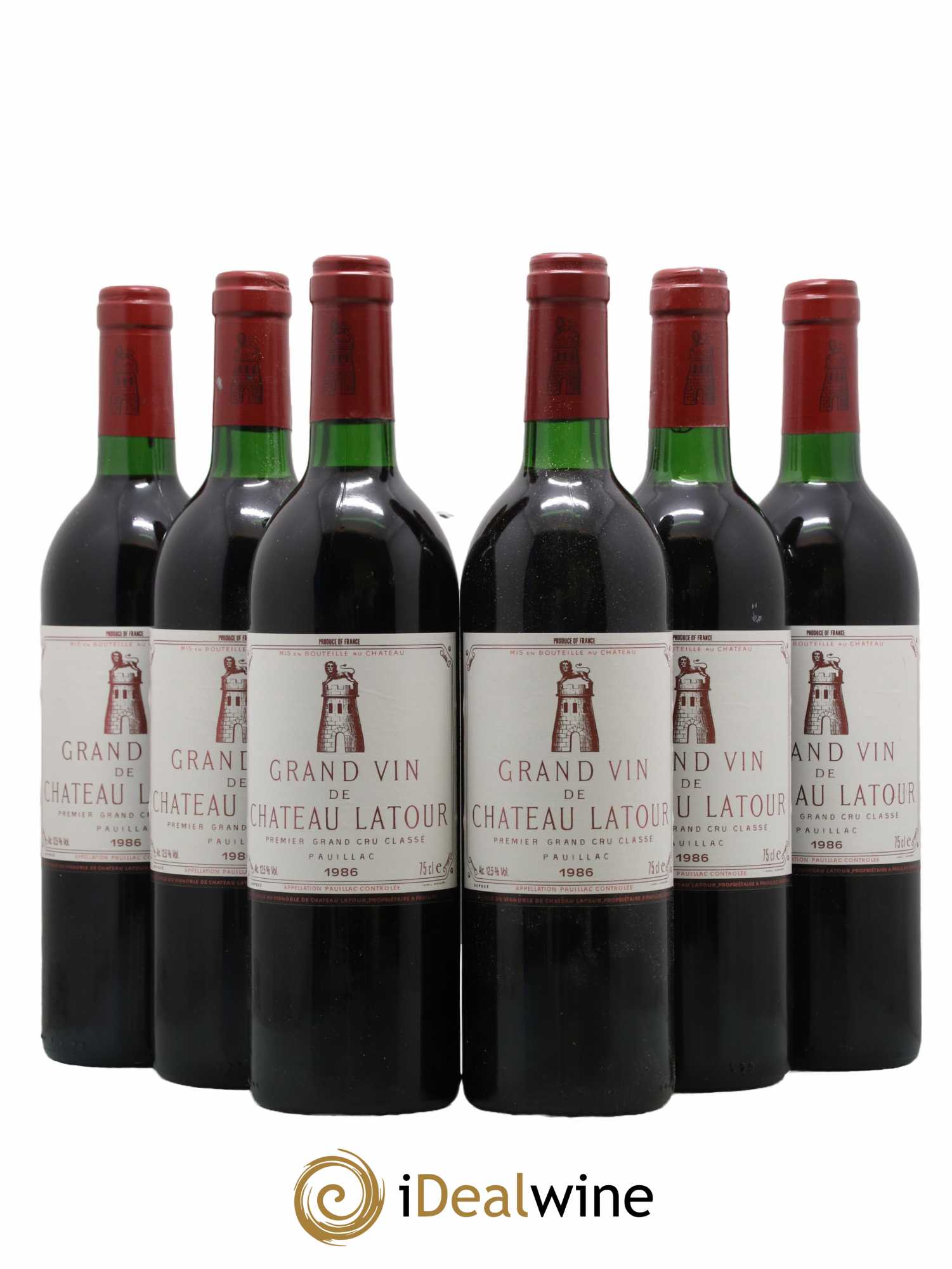Château Latour 1er Grand Cru Classé 1986 - Lot de 6 bouteilles - 0