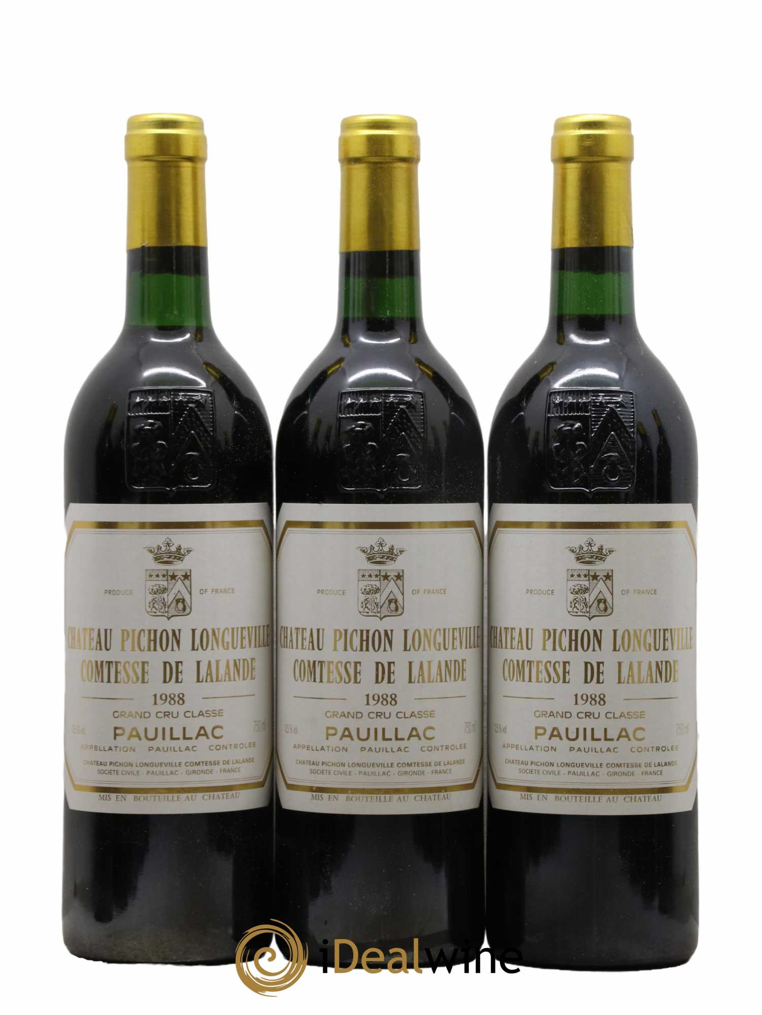 Château Pichon Longueville Comtesse de Lalande 2ème Grand Cru Classé  1988 - Lot de 12 bouteilles - 1
