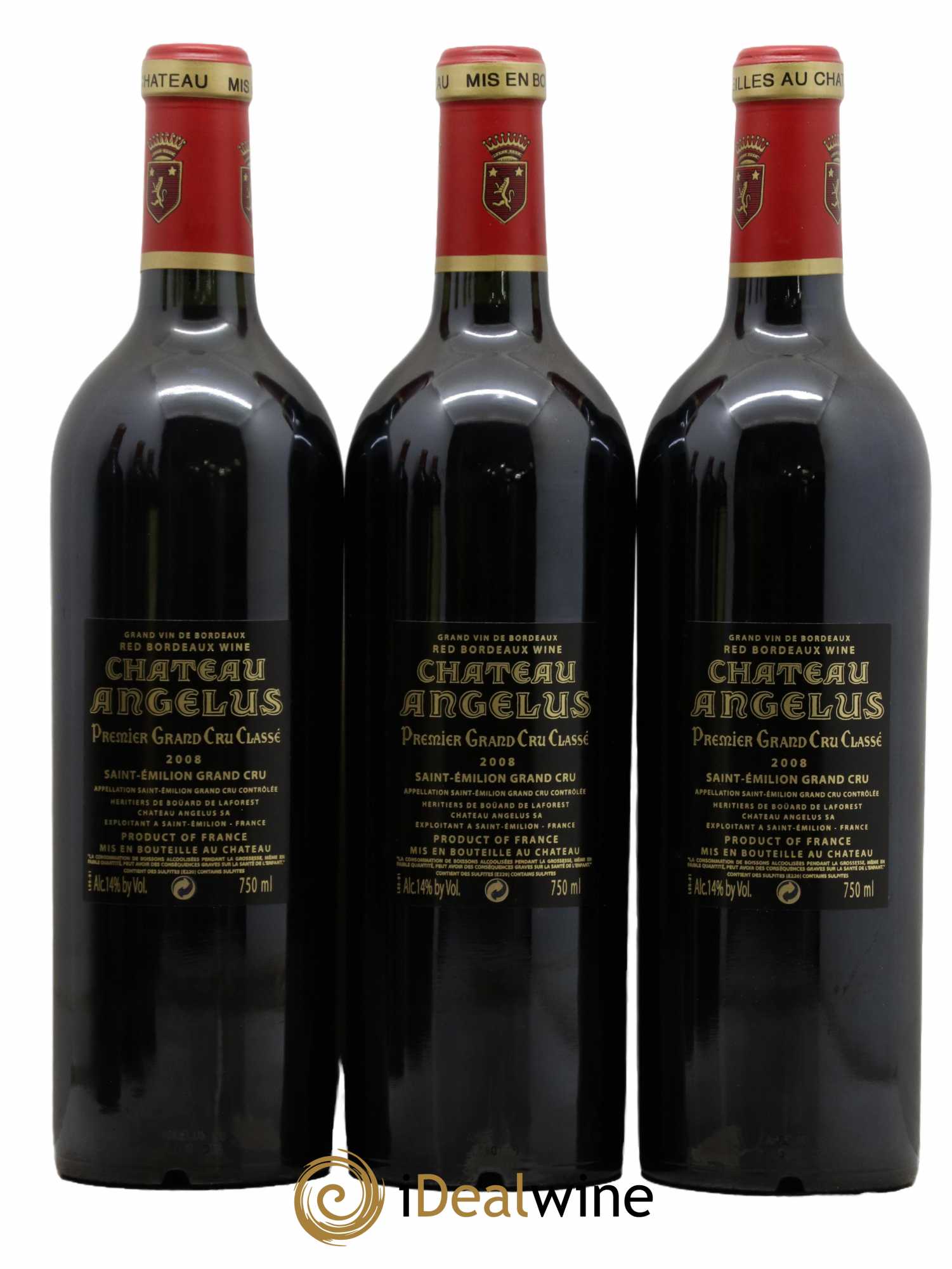 Château Angélus 1er Grand Cru Classé A 2008 - Lot de 6 bouteilles - 2