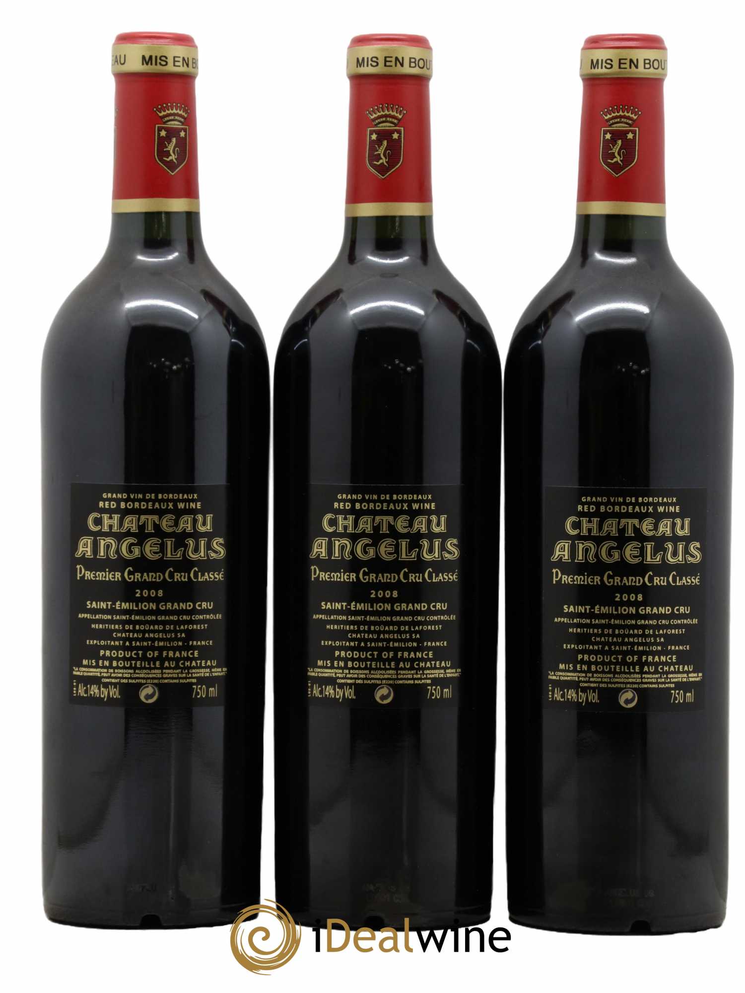 Château Angélus 1er Grand Cru Classé A 2008 - Lot de 6 bouteilles - 4