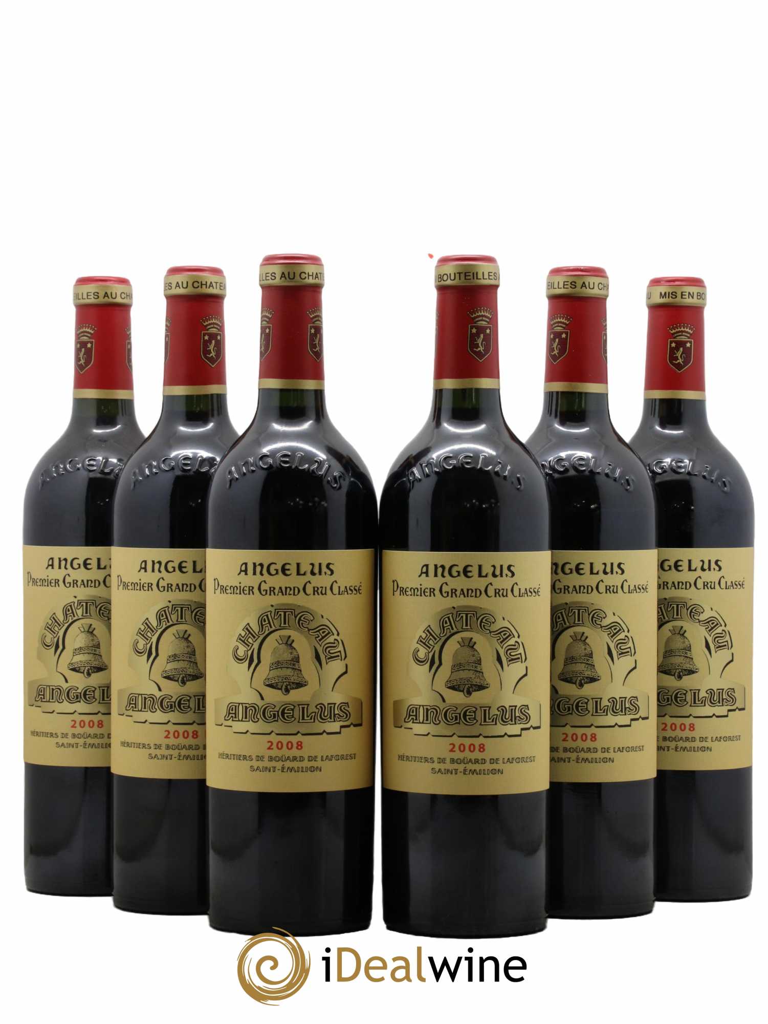 Château Angélus 1er Grand Cru Classé A 2008 - Lot de 6 bouteilles - 0