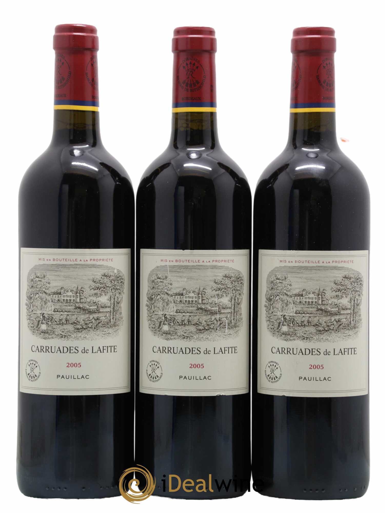 Carruades de Lafite Rothschild Second Vin 2005 - Posten von 3 Flaschen - 0