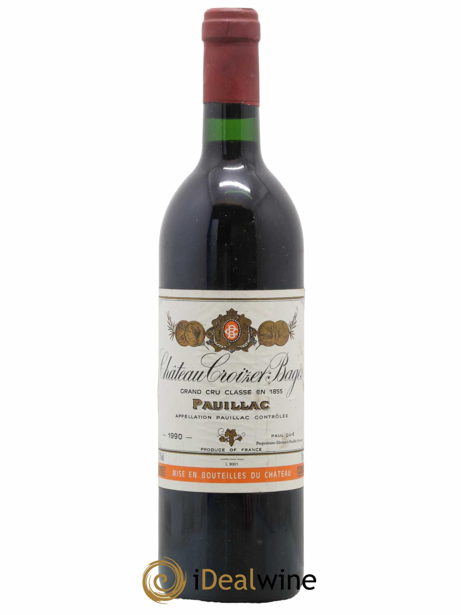 Château Croizet Bages 5ème Grand Cru Classé 1990 - Lot de 1 bouteille - 0