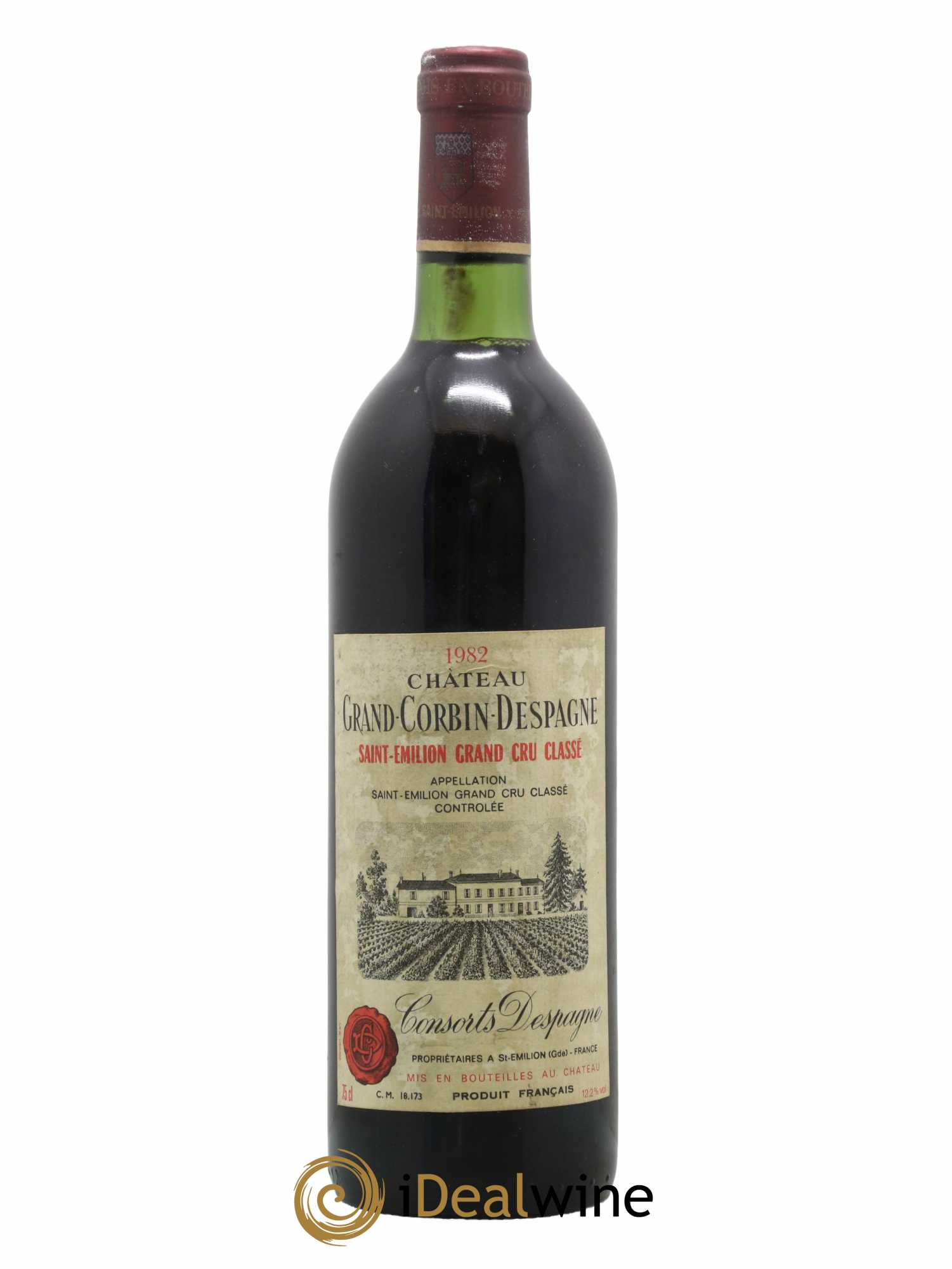 Château Grand Corbin Despagne Grand Cru Classé 1982 - Lot de 1 bouteille - 0