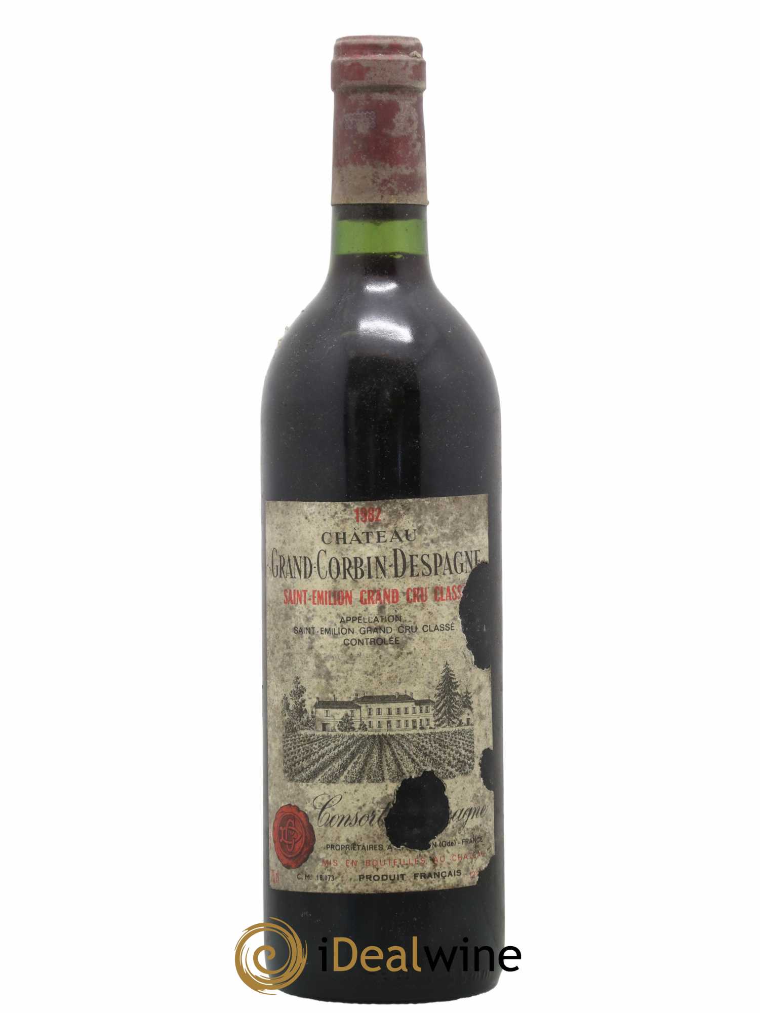 Château Grand Corbin Despagne Grand Cru Classé 1982 - Lot de 1 bouteille - 0