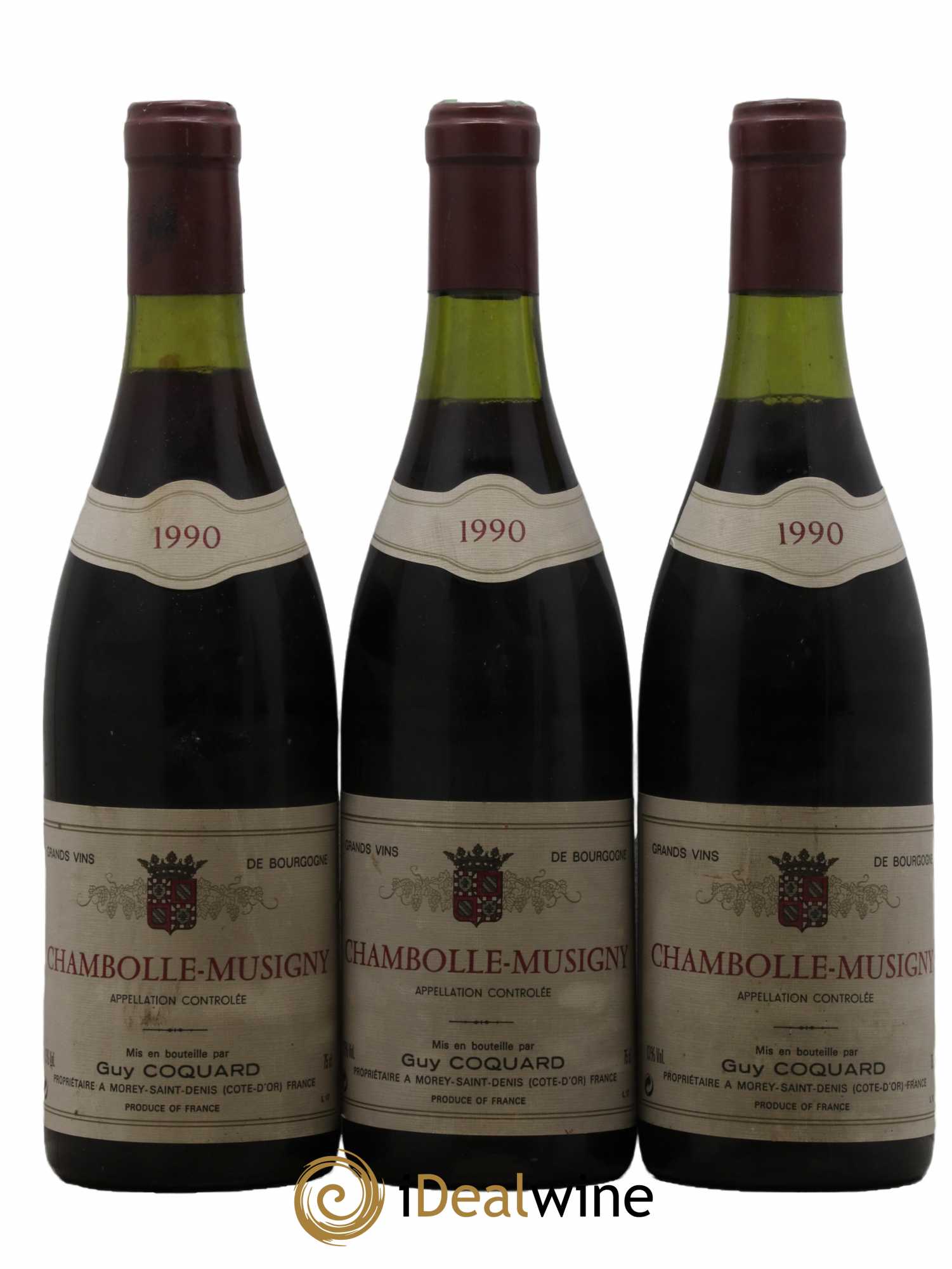 Chambolle-Musigny Guy Coquard 1990 - Lot de 3 bouteilles - 0