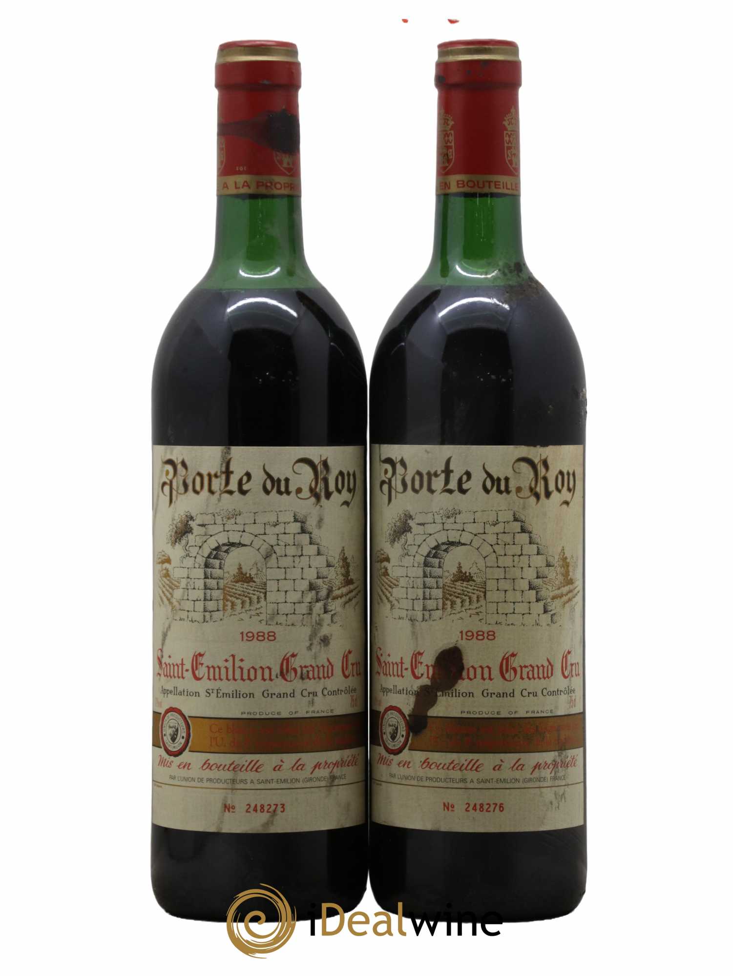 Saint-Émilion Grand Cru Porte Du Roy 1988 - Lot de 2 bouteilles - 0