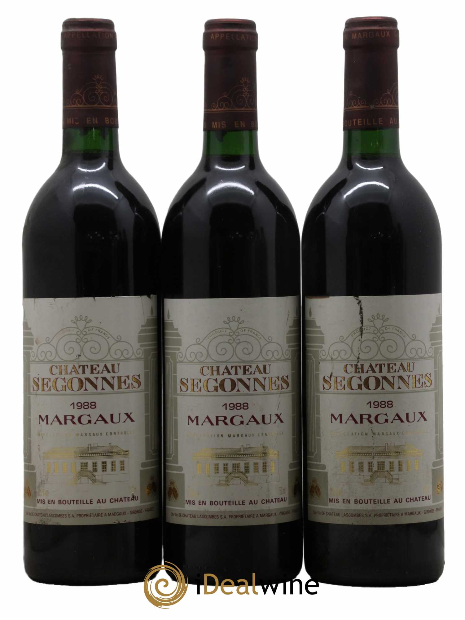 Château Segonnes 1988 - Lot de 3 bouteilles - 0