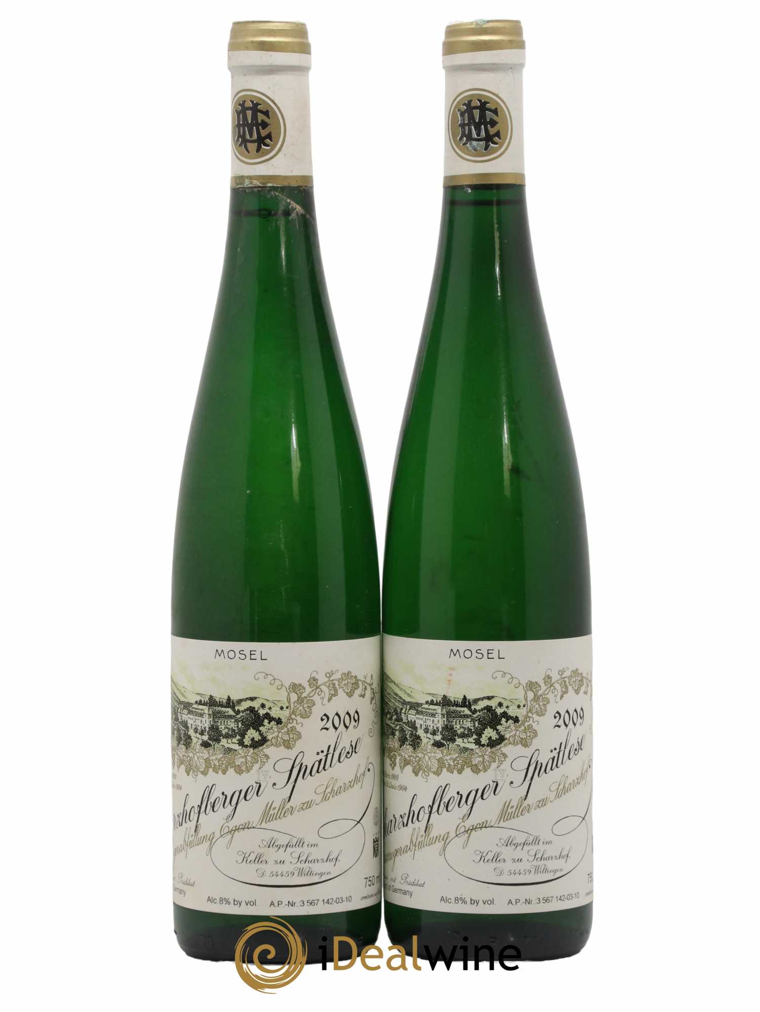 Riesling Scharzhofberger Spatlese Egon Muller 2009 - Lotto di 2 bottiglie - 0