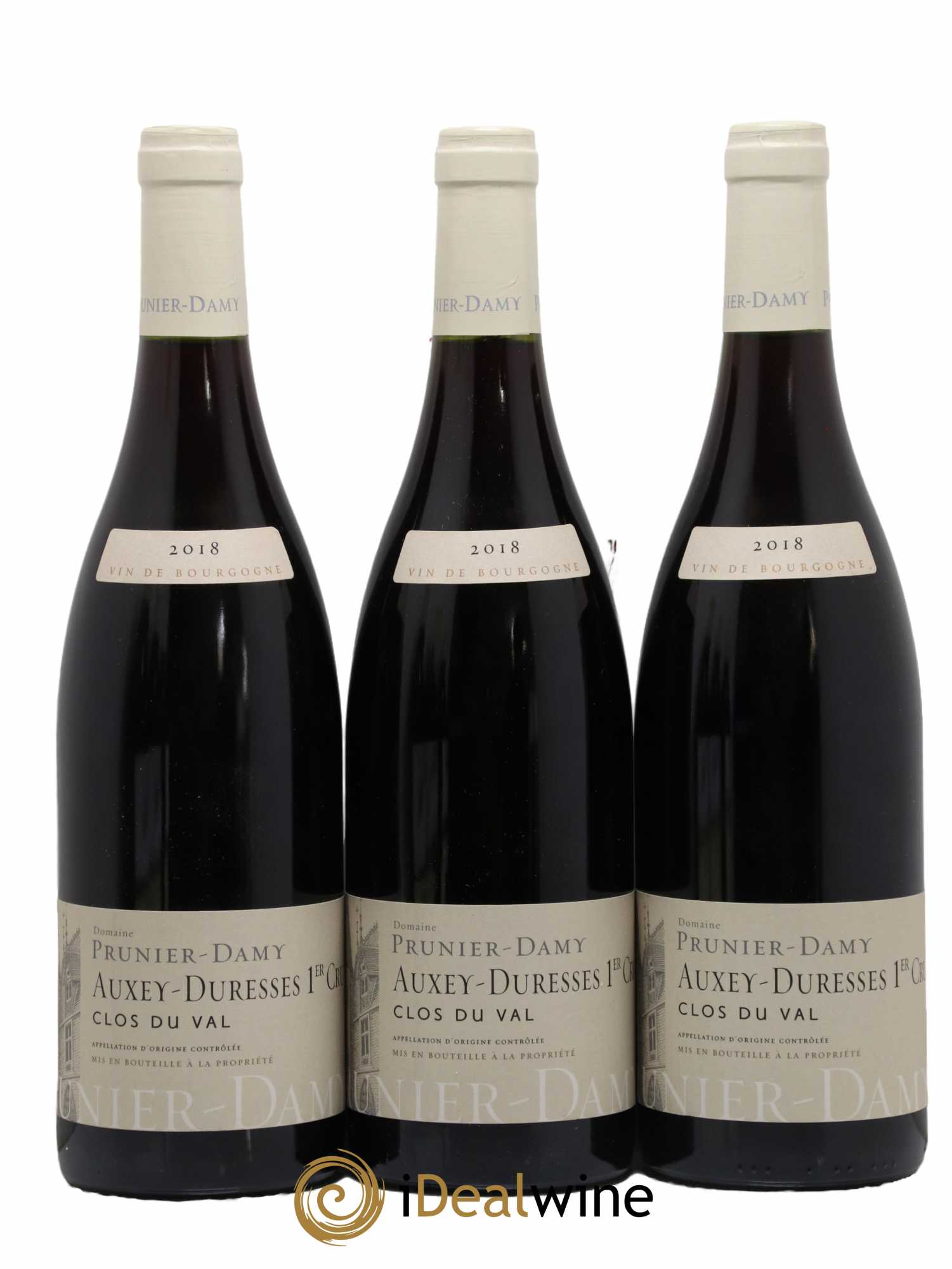 Auxey-Duresses 1er Cru Clos du Val Domaine Prunier-Damy 2018 - Lotto di 3 bottiglie - 0