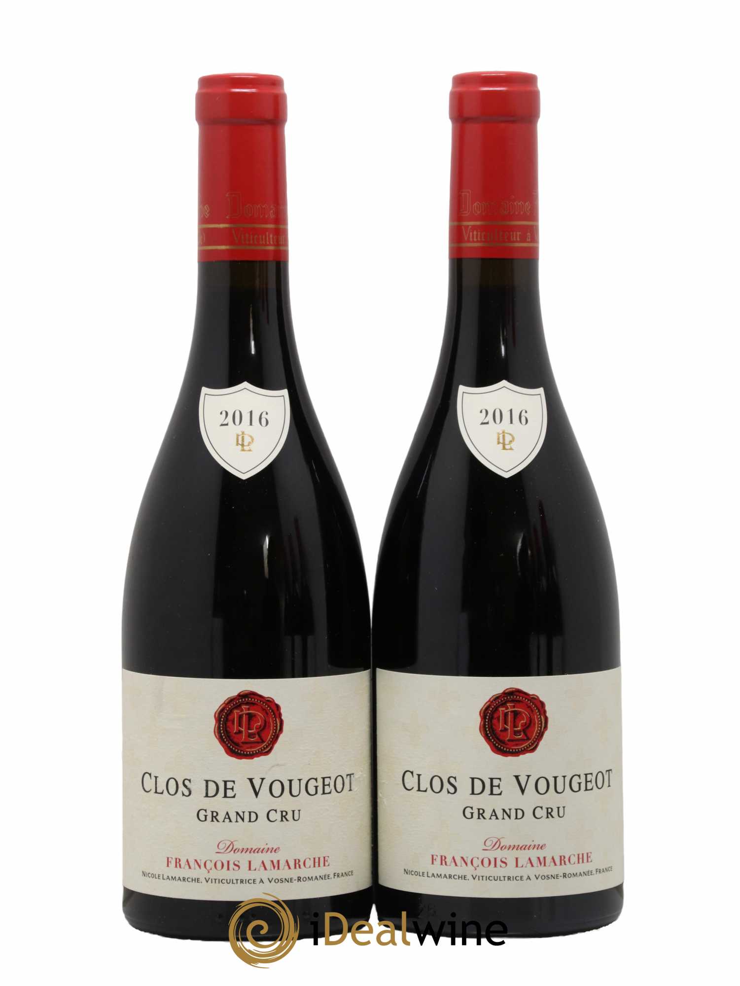Clos de Vougeot Grand Cru Lamarche (Domaine) 2016 - Lot de 2 bouteilles - 0