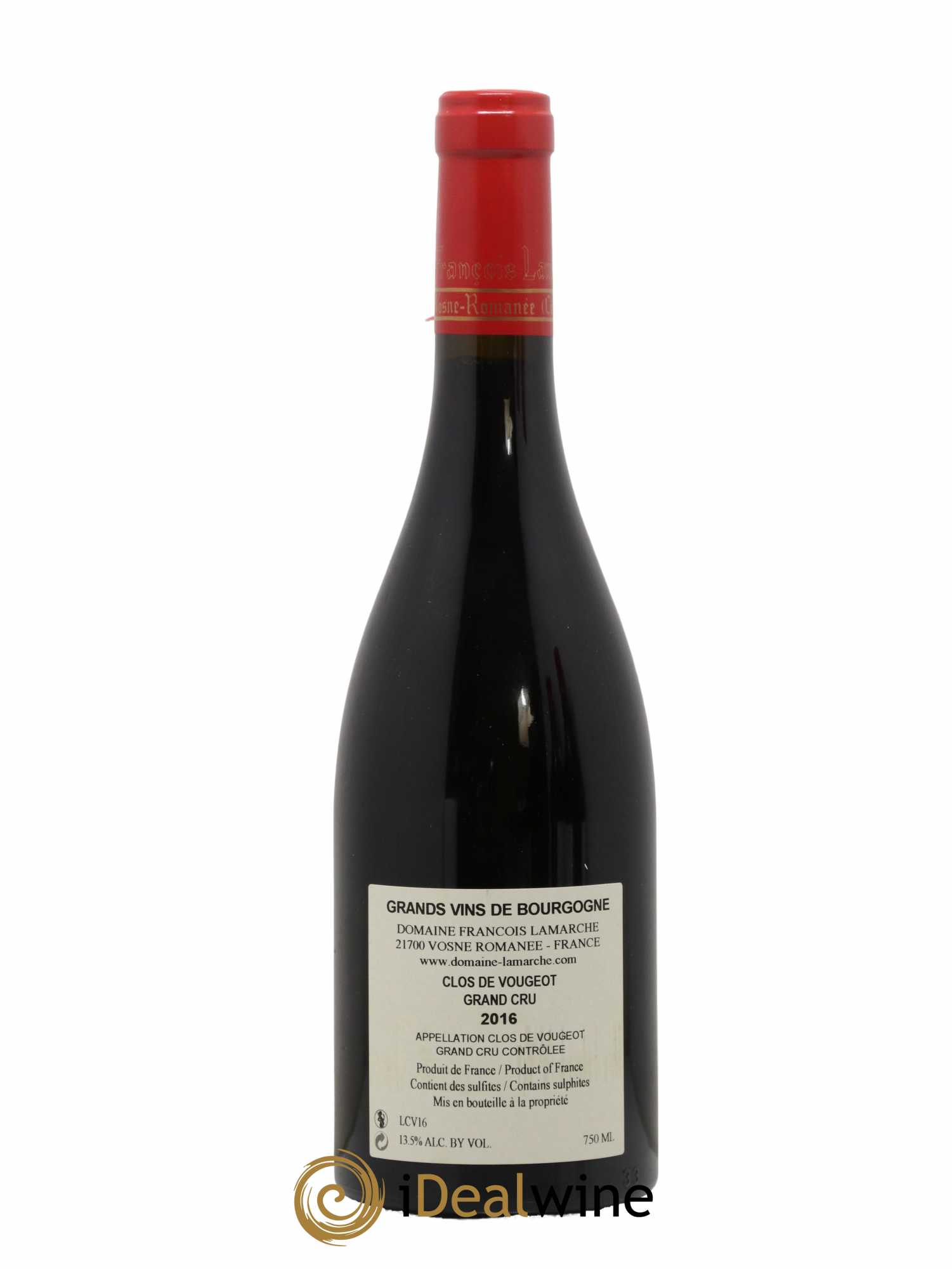 Clos de Vougeot Grand Cru Lamarche (Domaine) 2016 - Lot de 1 bouteille - 1