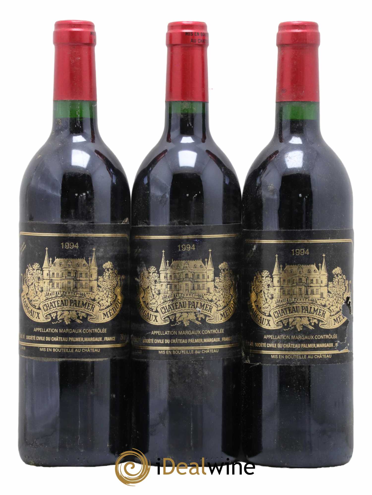 Château Palmer 3ème Grand Cru Classé 1994 - Lot de 3 bouteilles - 0