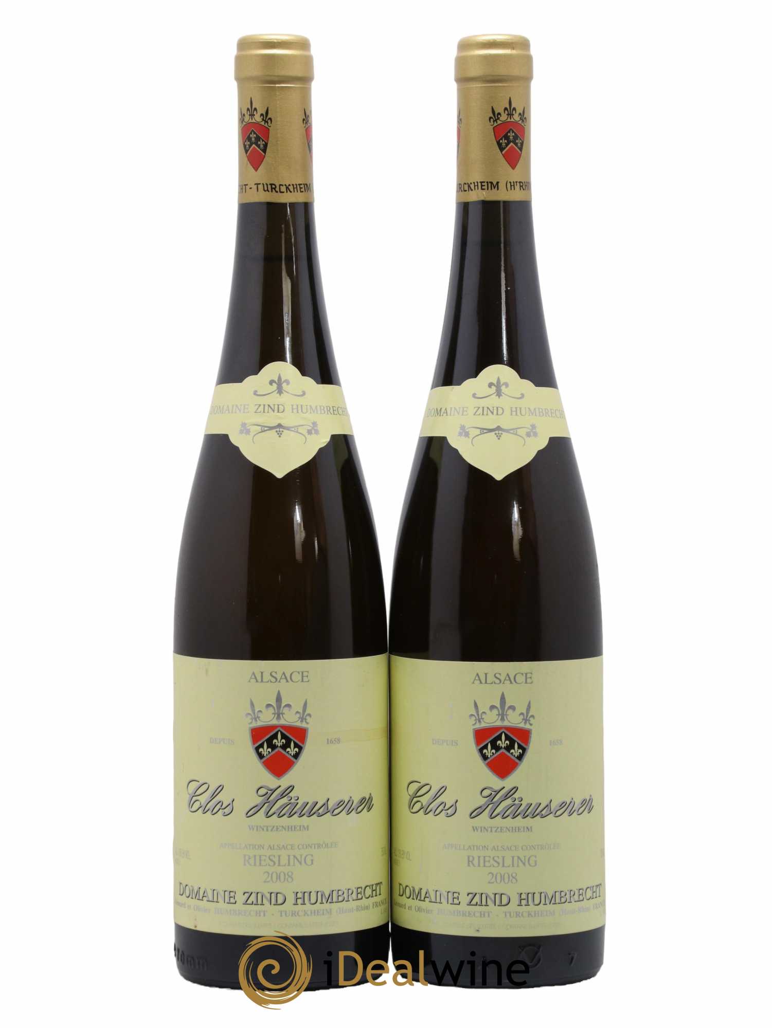Alsace Riesling Clos Hauserer Zind-Humbrecht (Domaine) 2008 - Lot de 2 bouteilles - 0