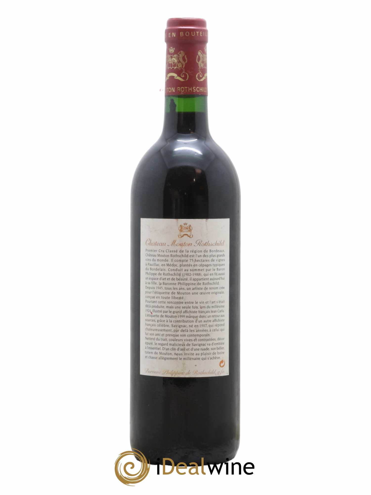 Château Mouton Rothschild 1er Grand Cru Classé 1999 - Lot de 1 bouteille - 1