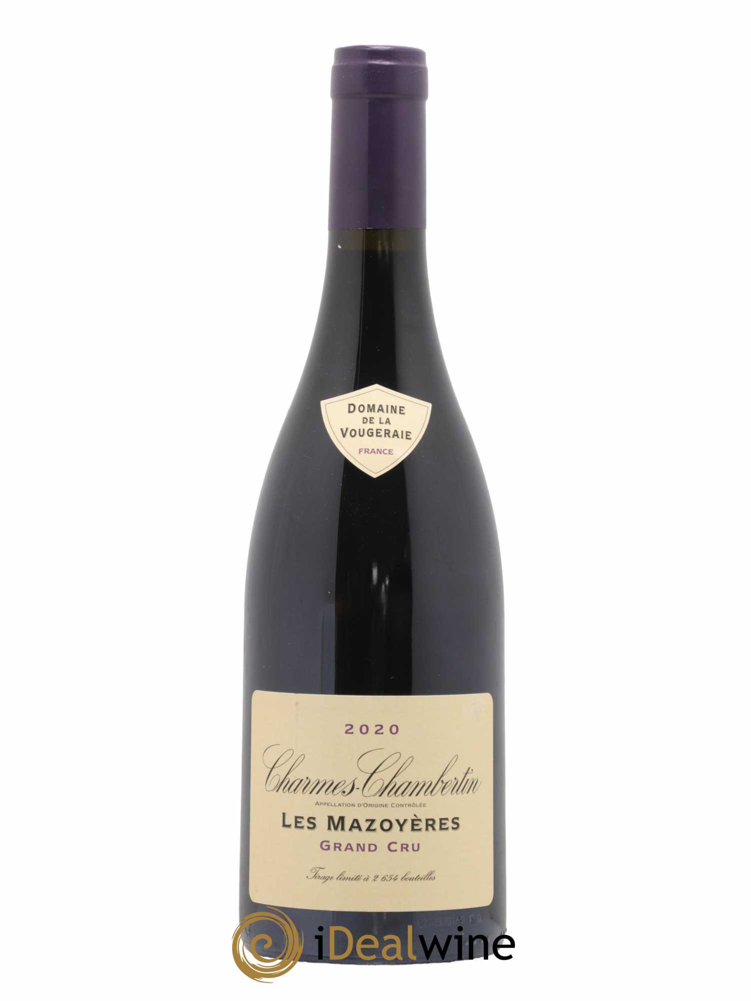 Charmes-Chambertin Grand Cru Les Mazoyères La Vougeraie 2020 - Lot of 1 bottle - 0
