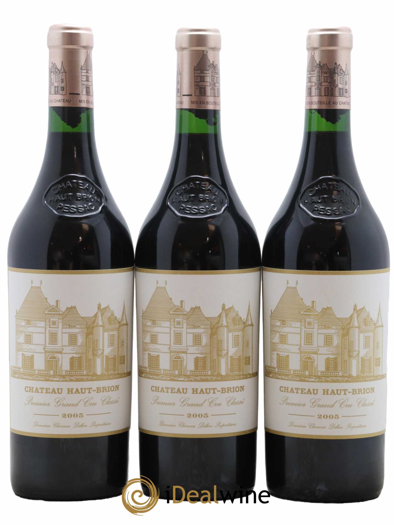Château Haut Brion 1er Grand Cru Classé 2005 - Lotto di 3 bottiglie - 0